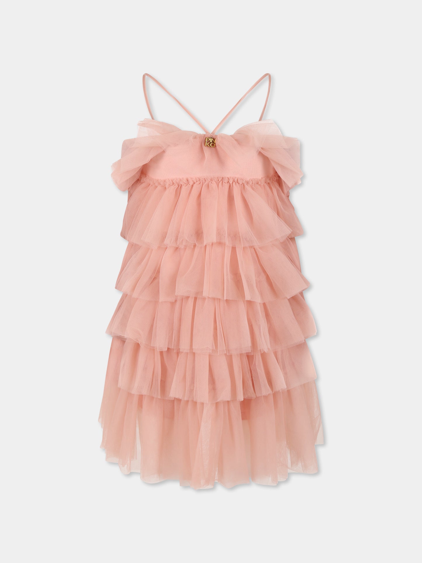 Jumpsuit rosa per bambina con logo,Pinko,KFTA004 0 TU005 C052