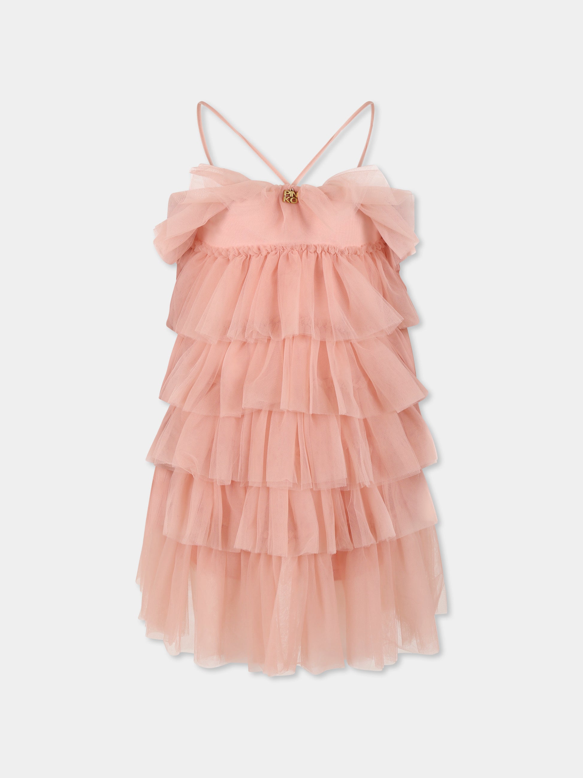 Jumpsuit rosa per bambina con logo,Pinko,KFTA004 0 TU005 C052