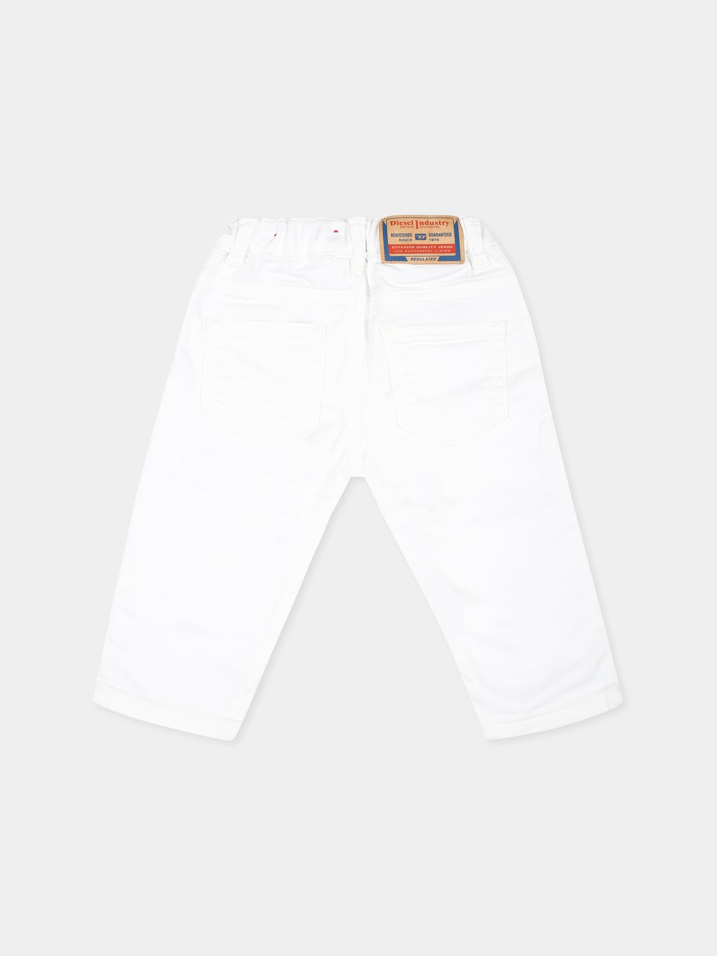 Jeans bianchi per neonati con logo,Diesel,K00322 KXBKU K100