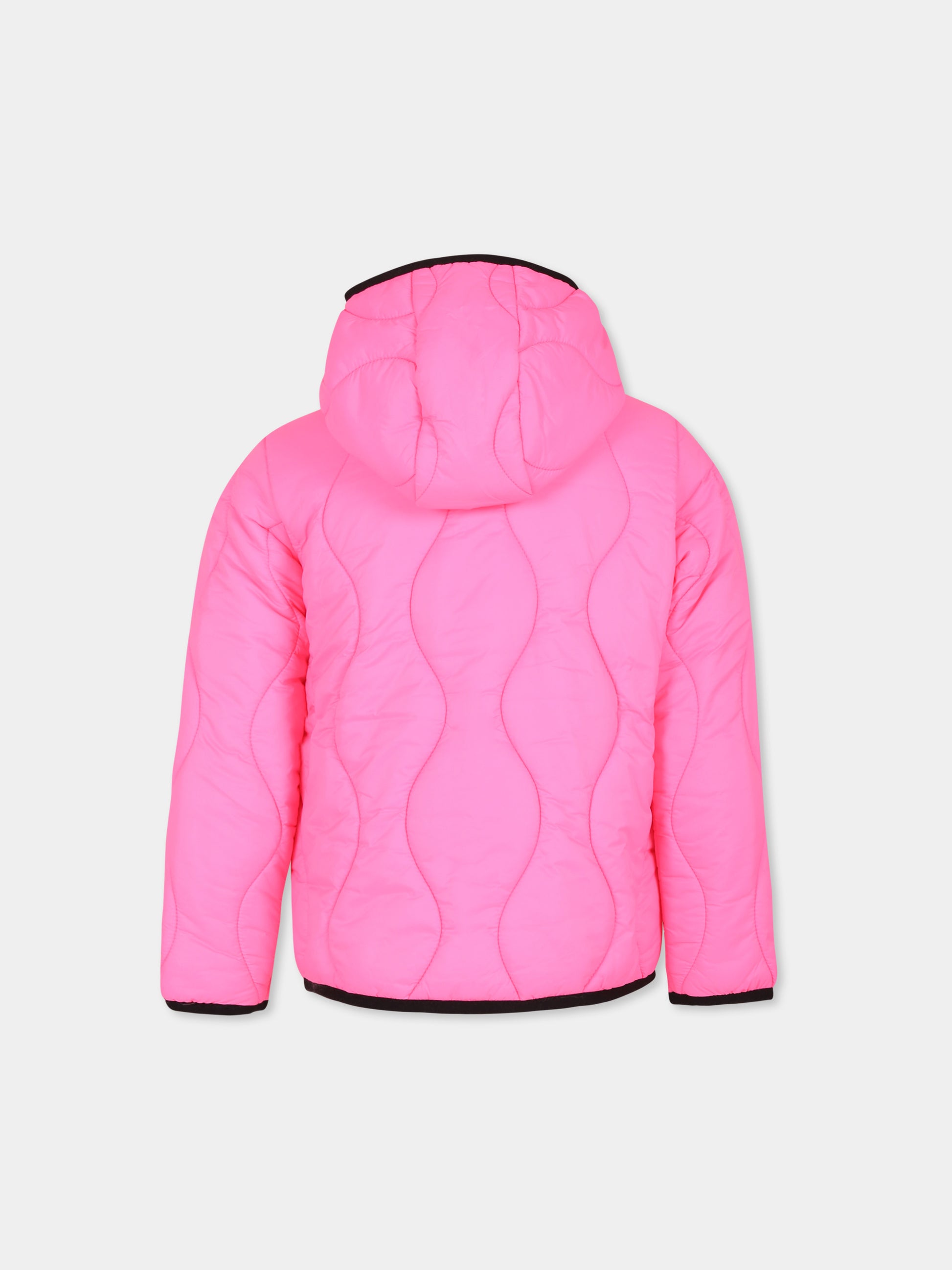 Piumino rosa per bambina con logo,Diesel,J01771 KXBJ2 K306