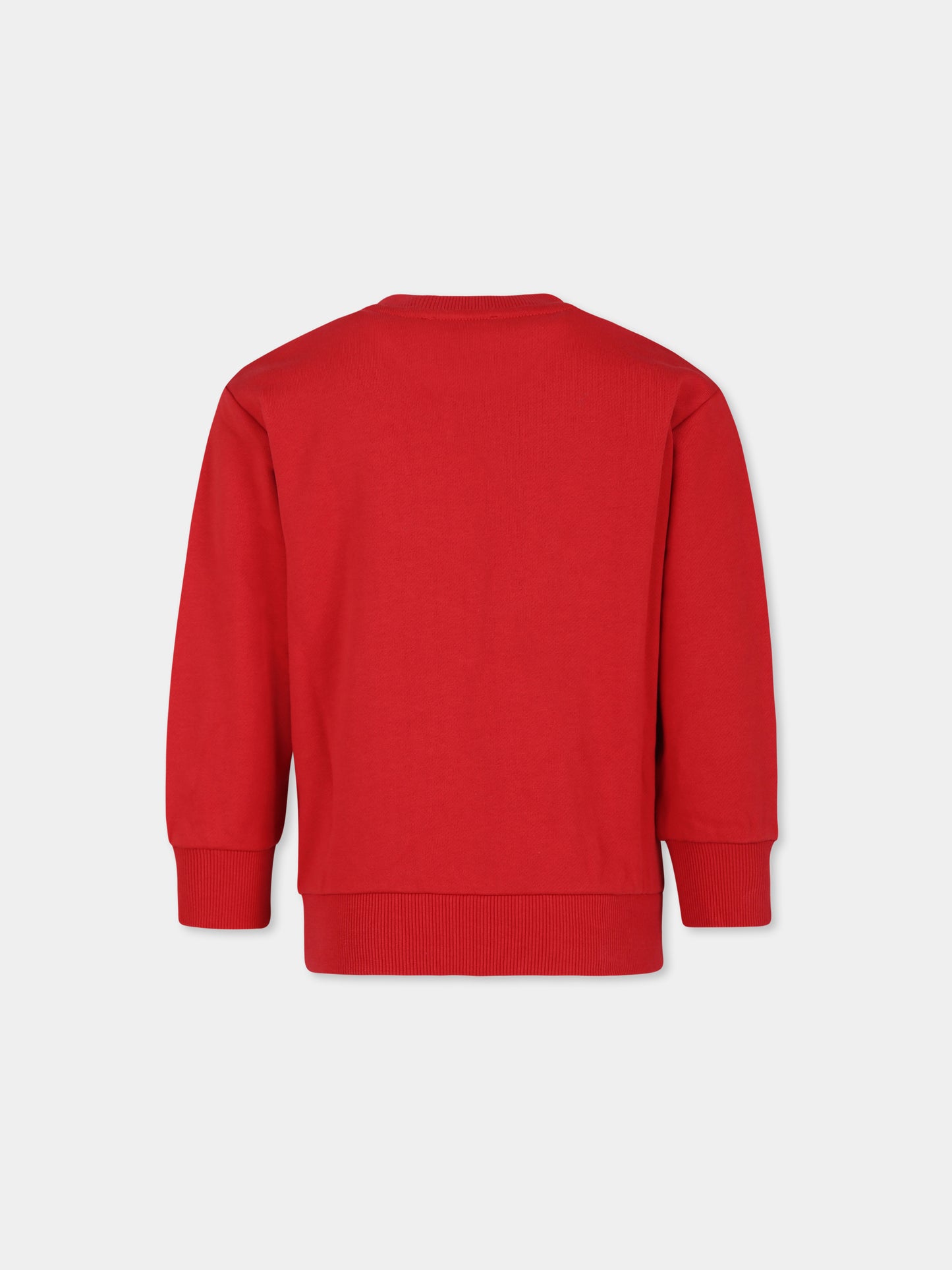 Felpa rossa per bambino con logo,Diesel,J01790 KYAU6 K407