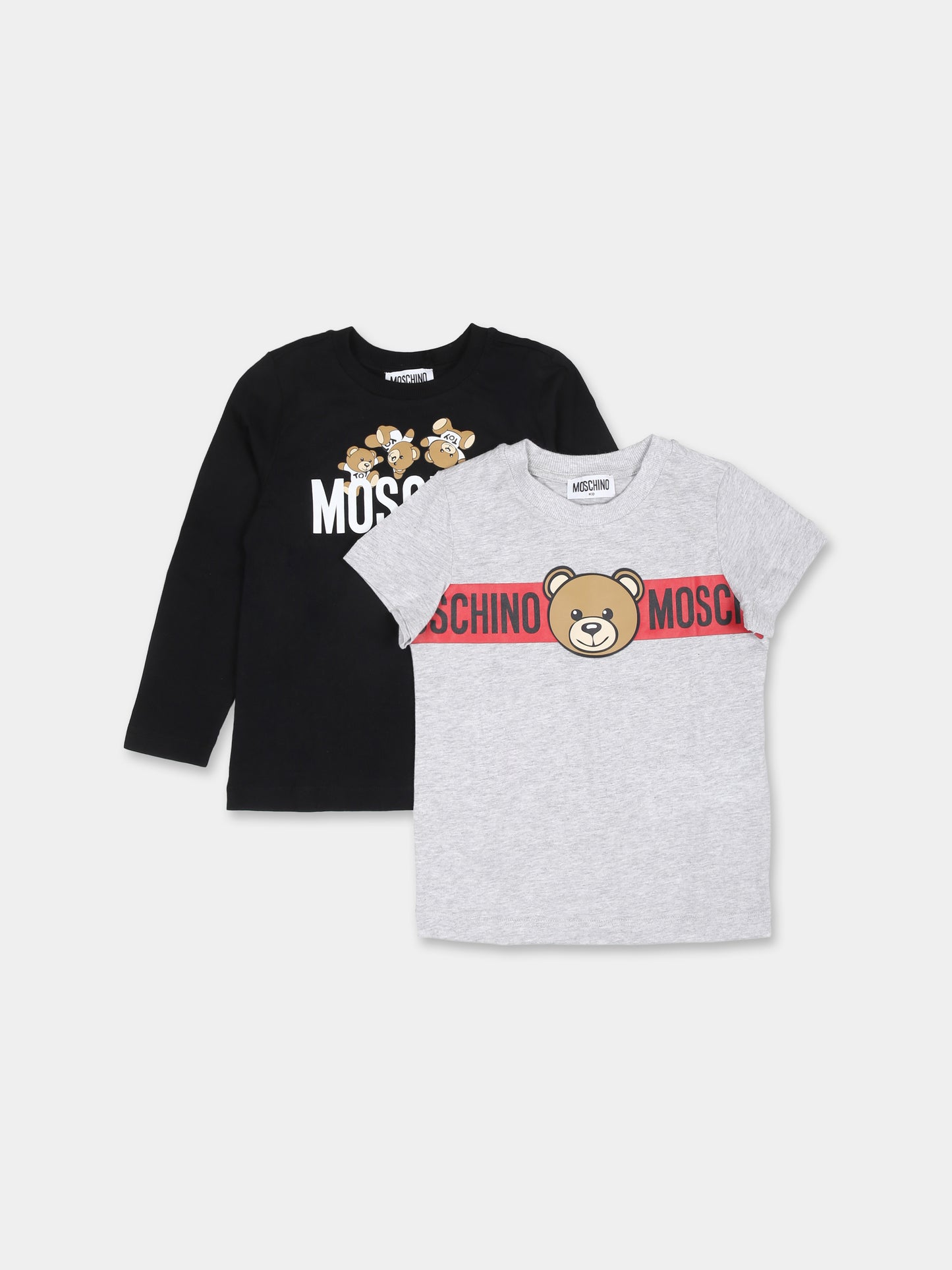 Set t-shirt multicolor per bambini con Teddy Bears,Moschino Kids,HSK024 LAA03 82213