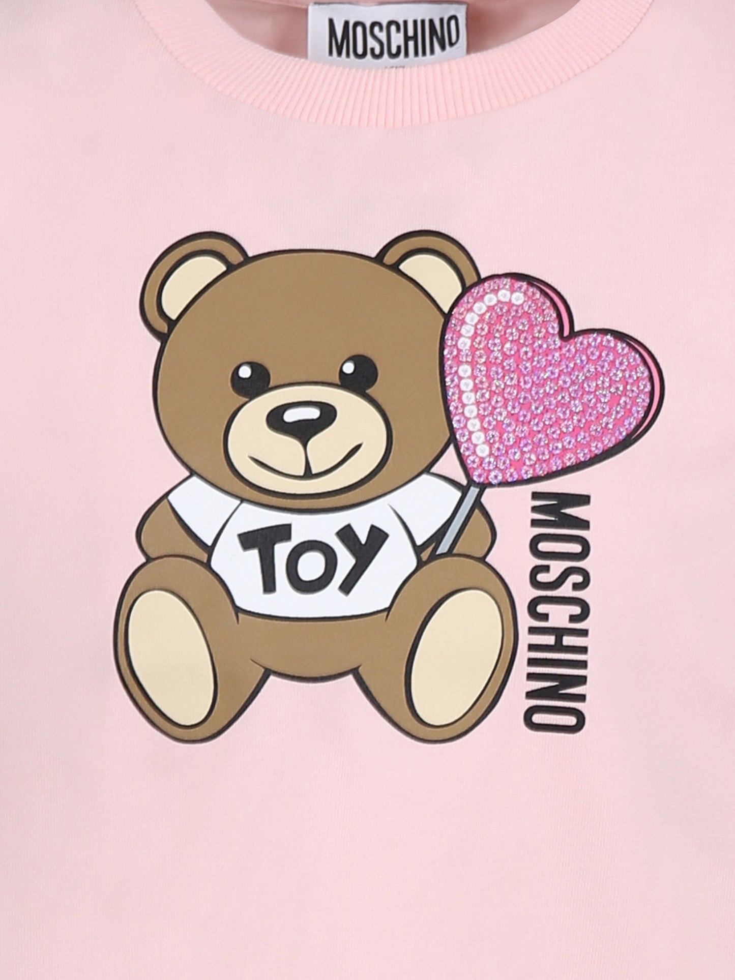 Sweat rose pour fille avec Teddy Bear