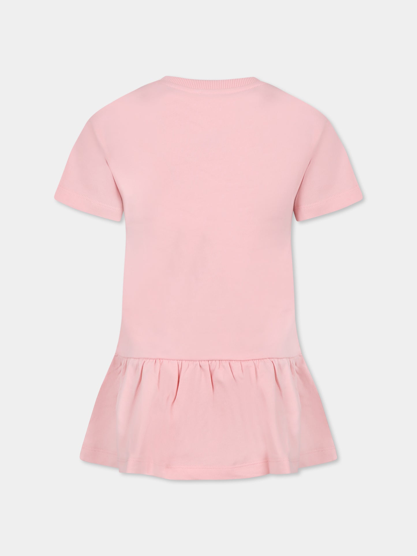 Robe rose pour fille avec Teddy Bear