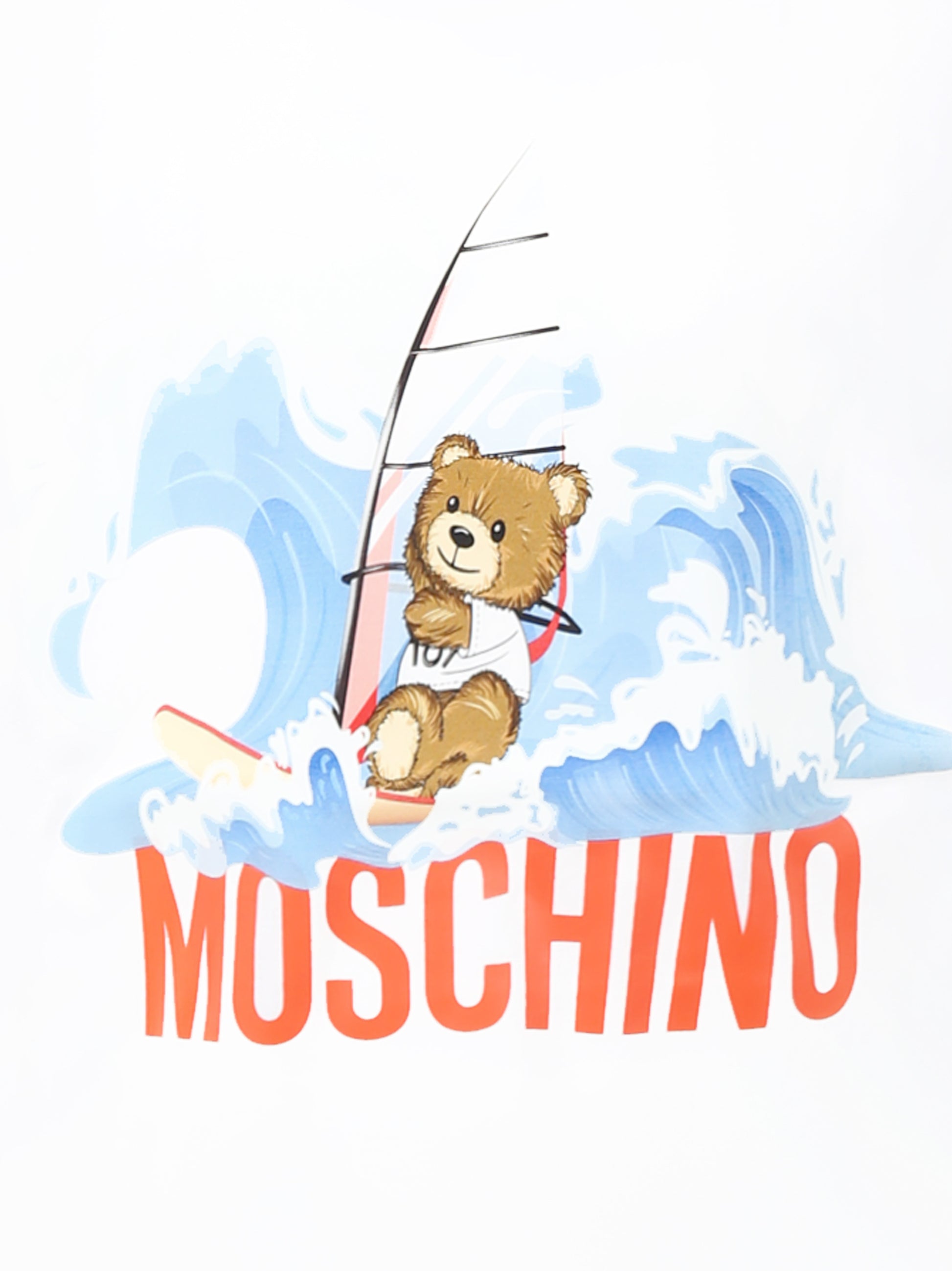 Completo multicolor per bambino con Teddy Bear e tavola da windsurf,Moschino Kids,HUG00Q LAA42 83542