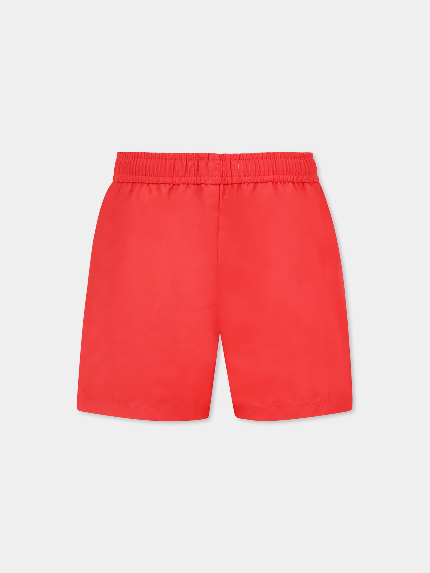 Short de bain rouge pour garçon avec logo