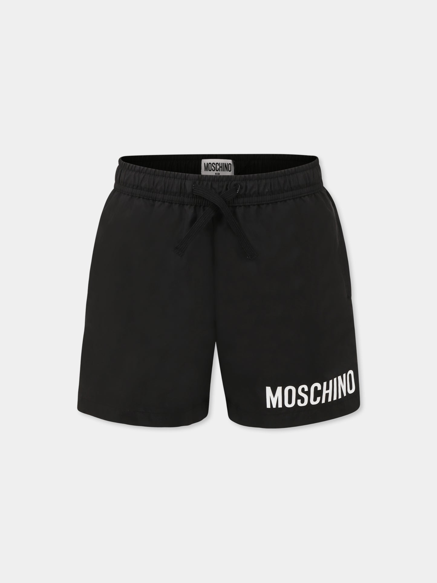 Short de bain noir pour garçon avec logo