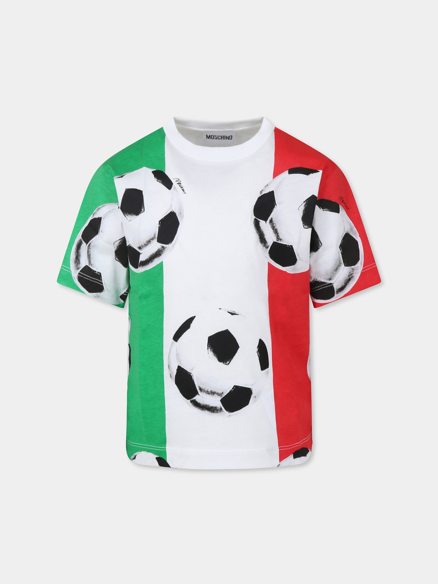 T-shirt multicolore pour garçon avec ballon