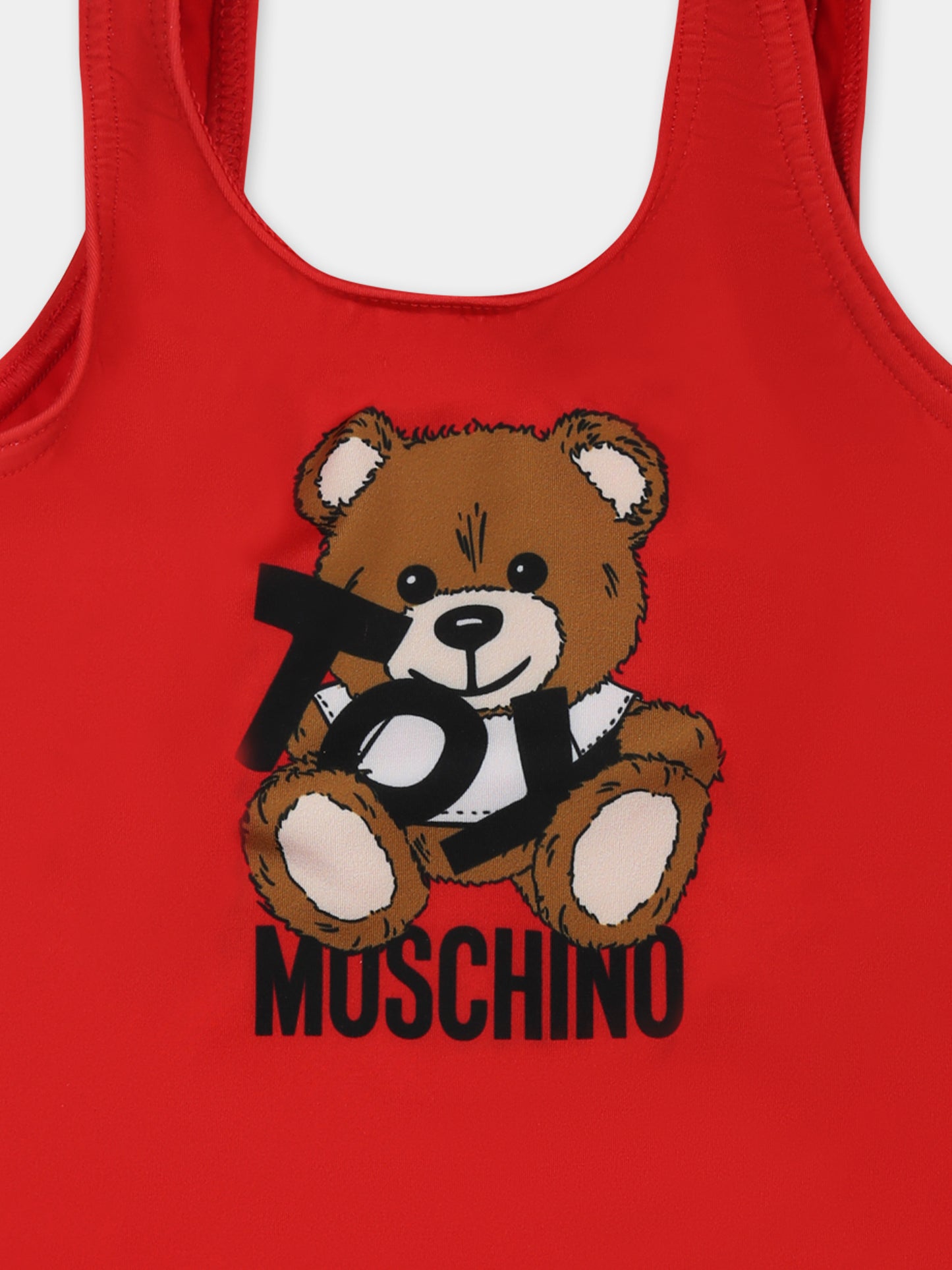Maillot de bain rouge pour bébé fille avec Teddy Bear