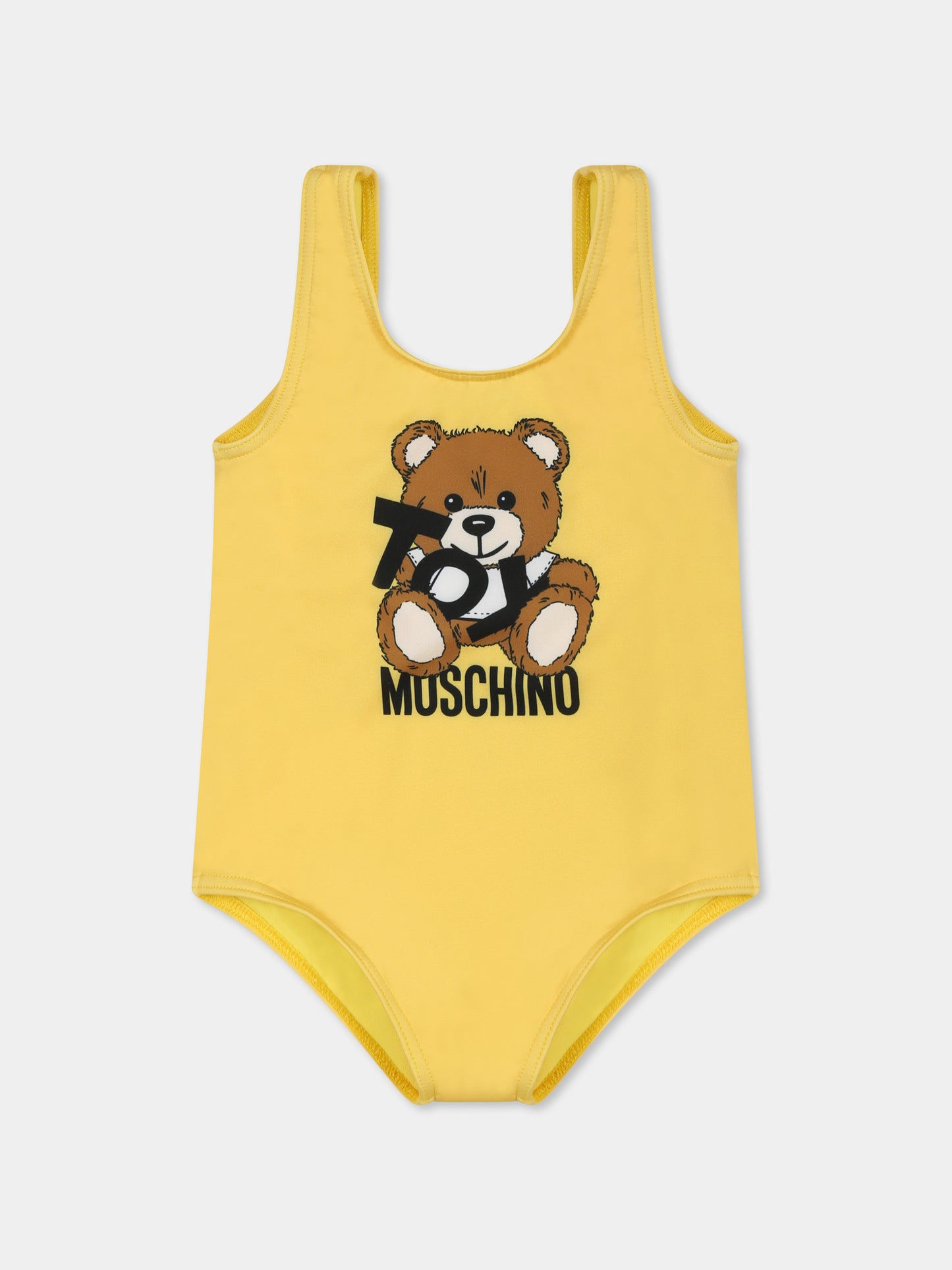 Maillot de bain jaune pour bébé fille avec Teddy Bear