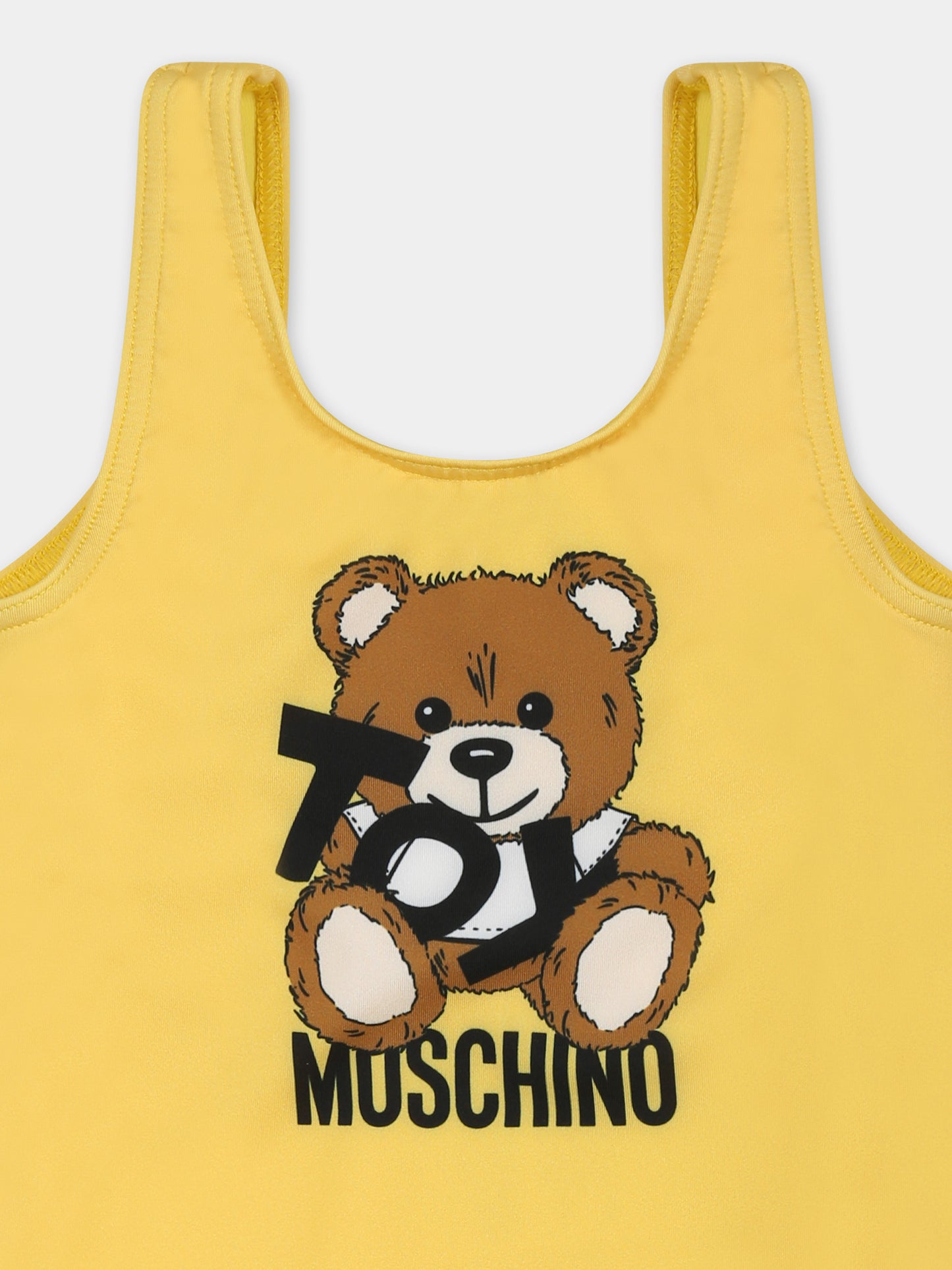 Maillot de bain jaune pour bébé fille avec Teddy Bear