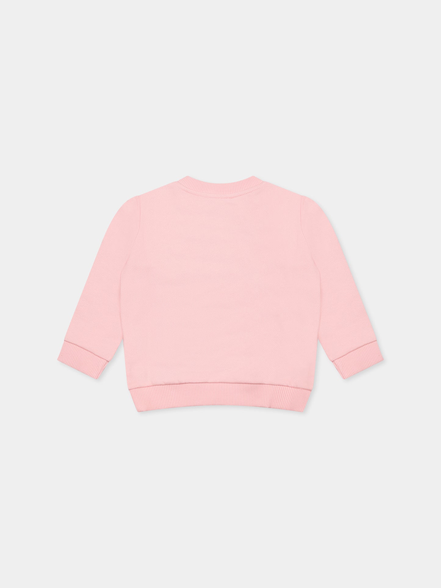 Sweat-shirt rose pour bébé fille avec Teddy Bears