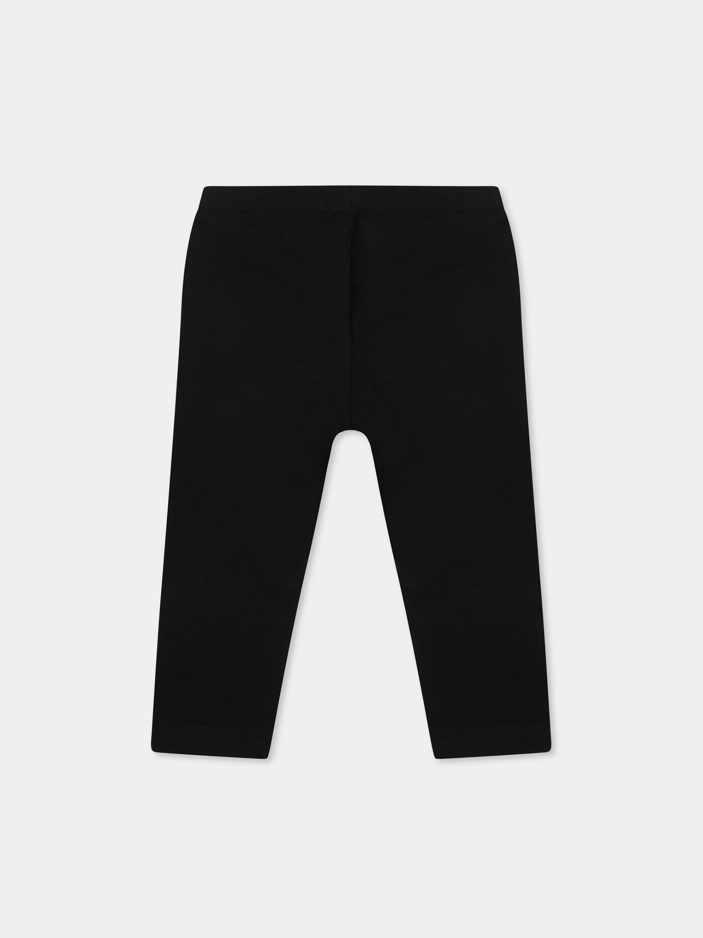 Legging noir pour bébé fille avec logo