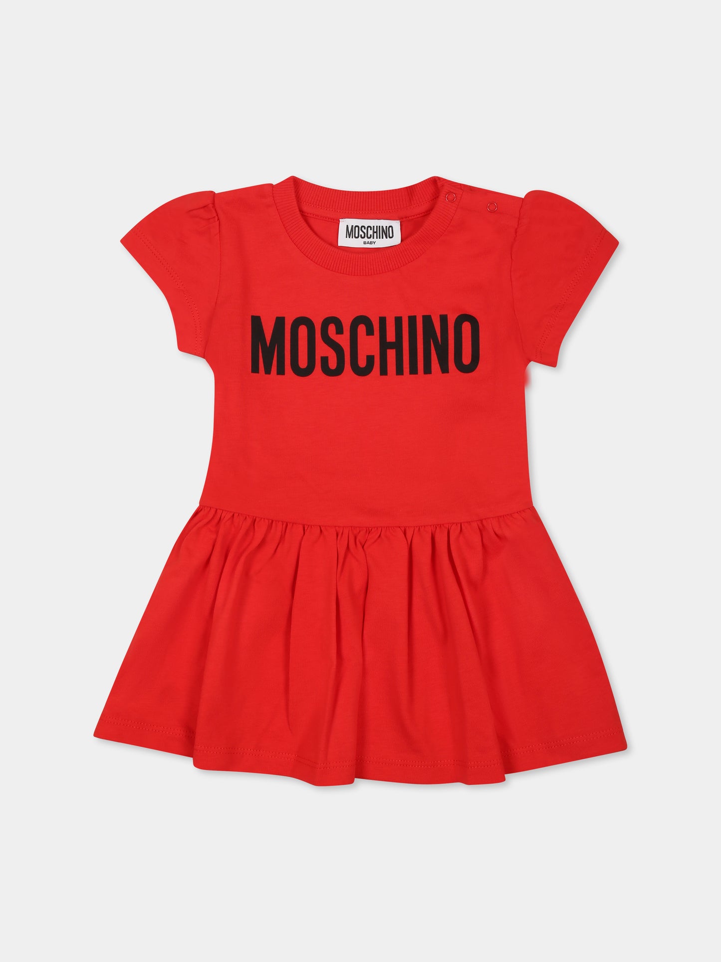 Robe rouge pour bébé fille avec logo