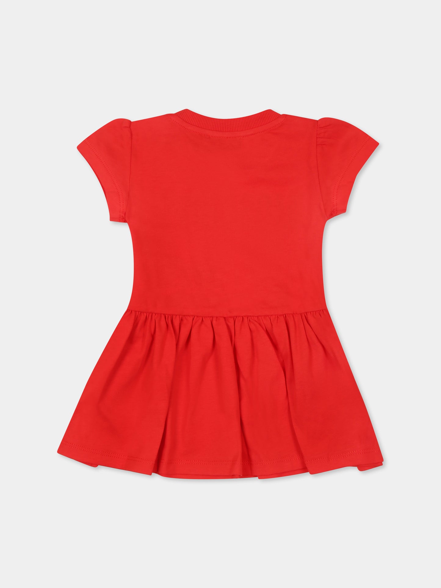 Robe rouge pour bébé fille avec logo