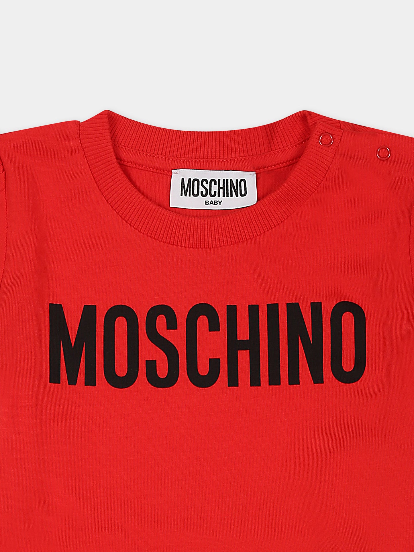 Robe rouge pour bébé fille avec logo