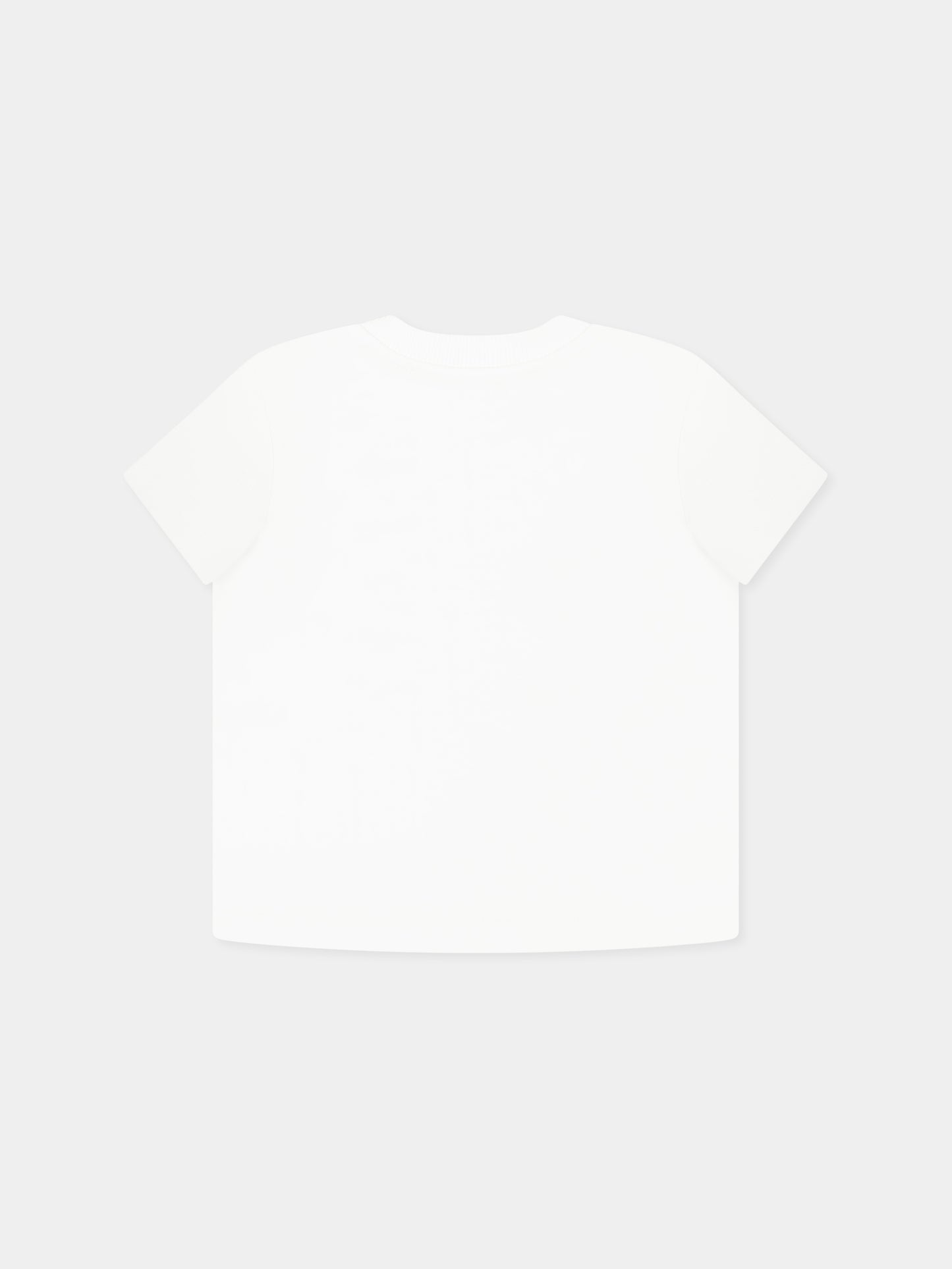 T-shirt bianca per neonati con logo,Moschino Kids,MUM04F LAA02 10101