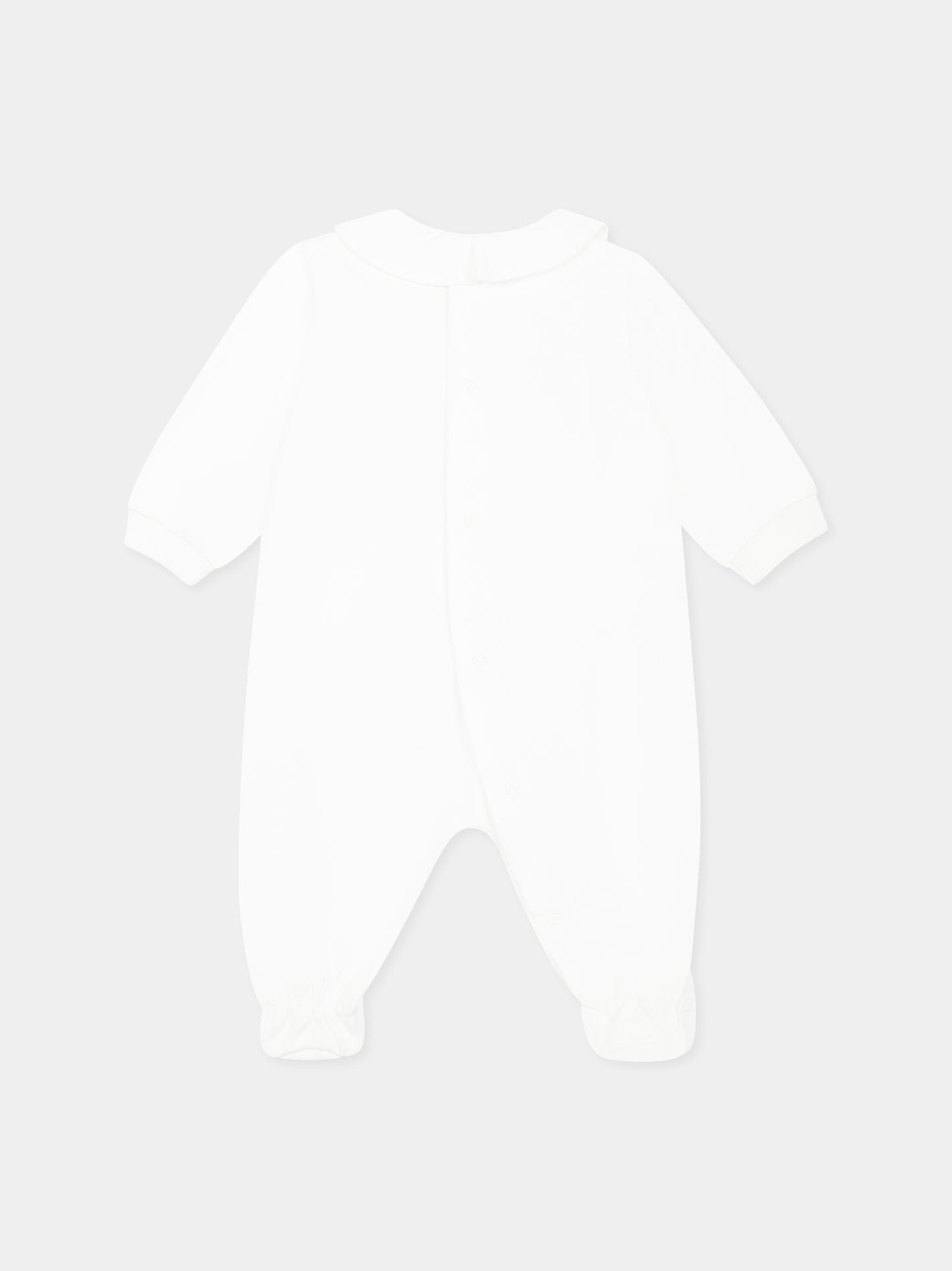 Tutina bianca per neonati con Teddy Bear,Moschino Kids,MUT048 LCA19 10101