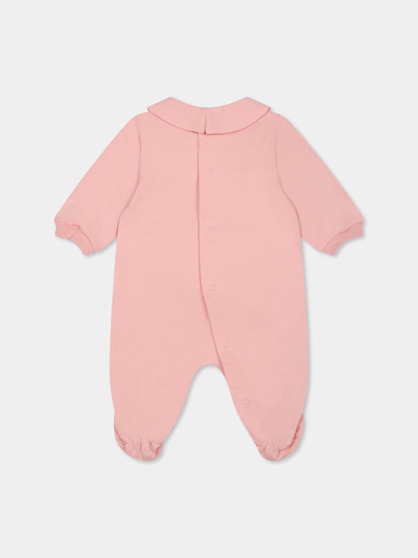 Combinaison rose pour bébé fille avec Teddy Bear