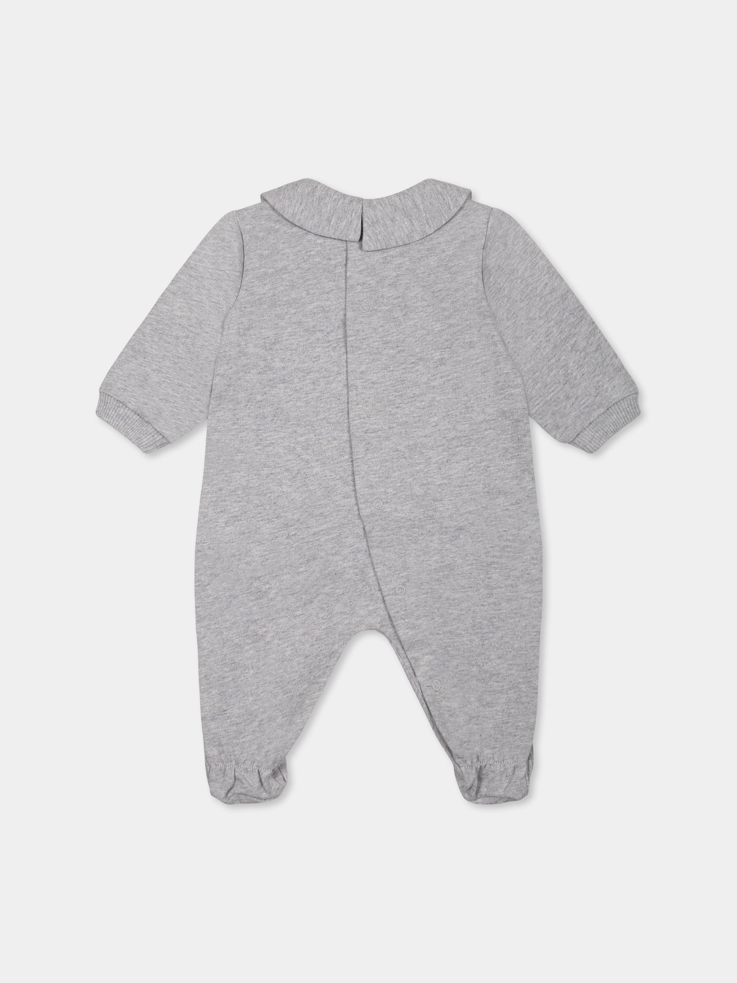 Tutina grigia per neonati con Teddy Bear,Moschino Kids,MUT048 LCA19 60926