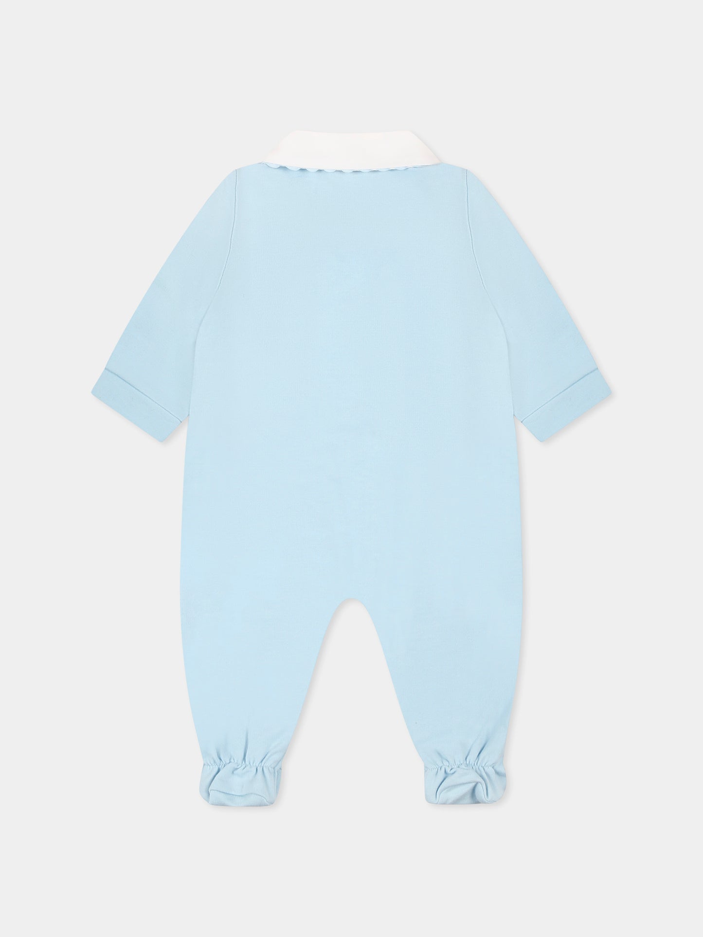 Tutina celeste per neonato con Teddy Bear,Moschino Kids,MUY07L LCA19 40304