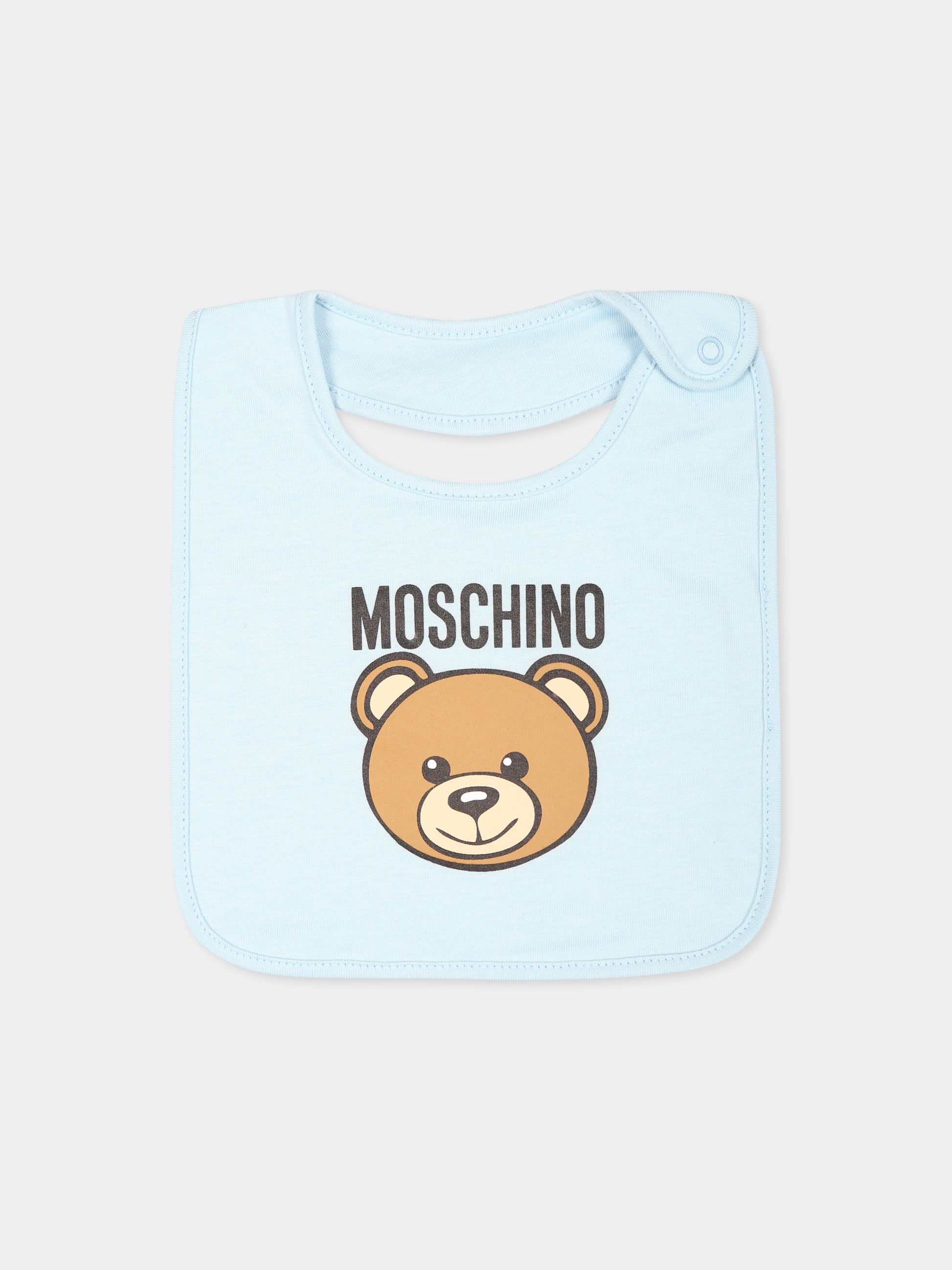 Set tutina celeste per neonato con Teddy Bear,Moschino Kids,MUY085 LCA19 40304