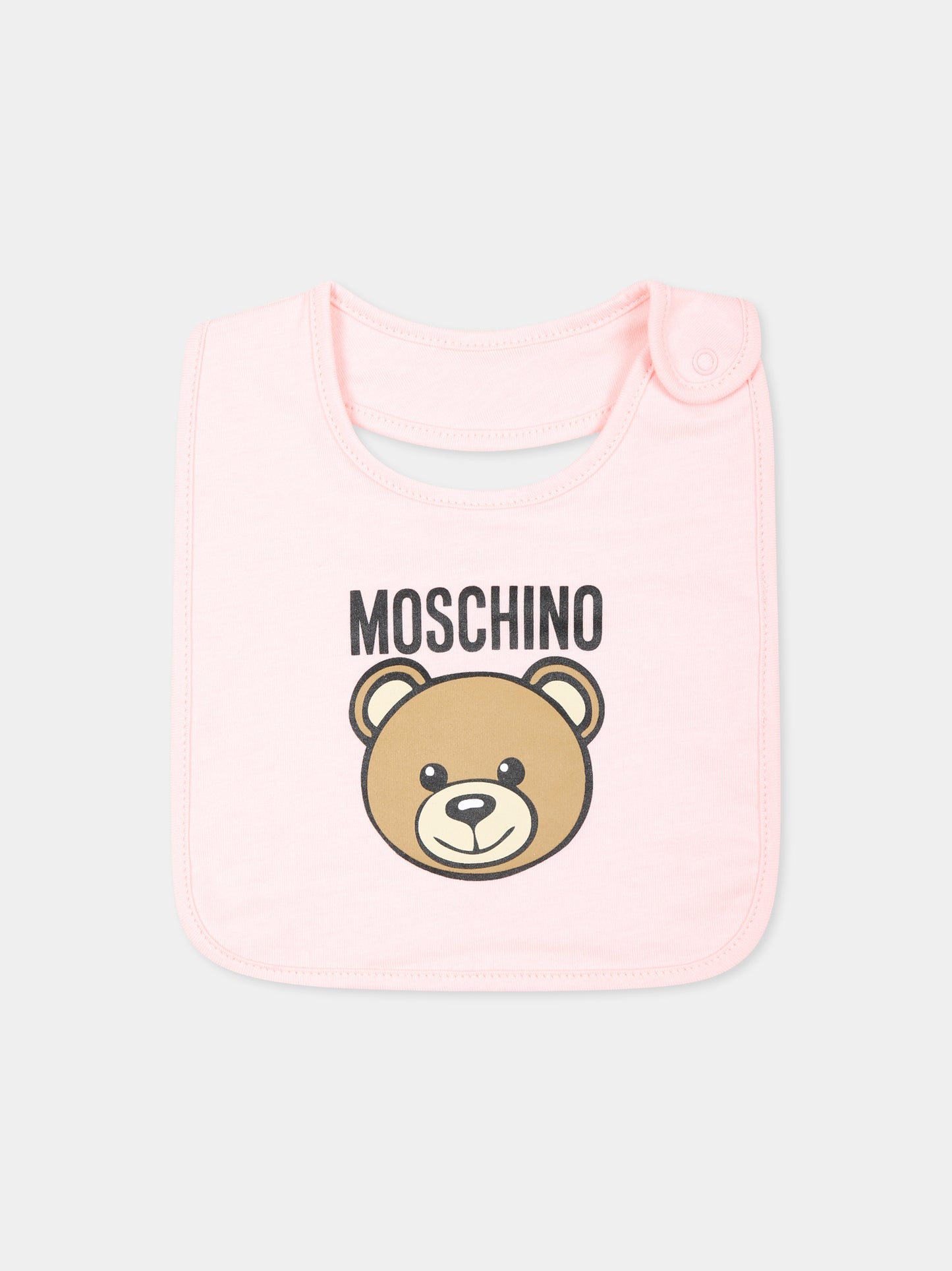 Set tutina rosa per neonata con Teddy Bear,Moschino Kids,MUY085 LCA19 50209