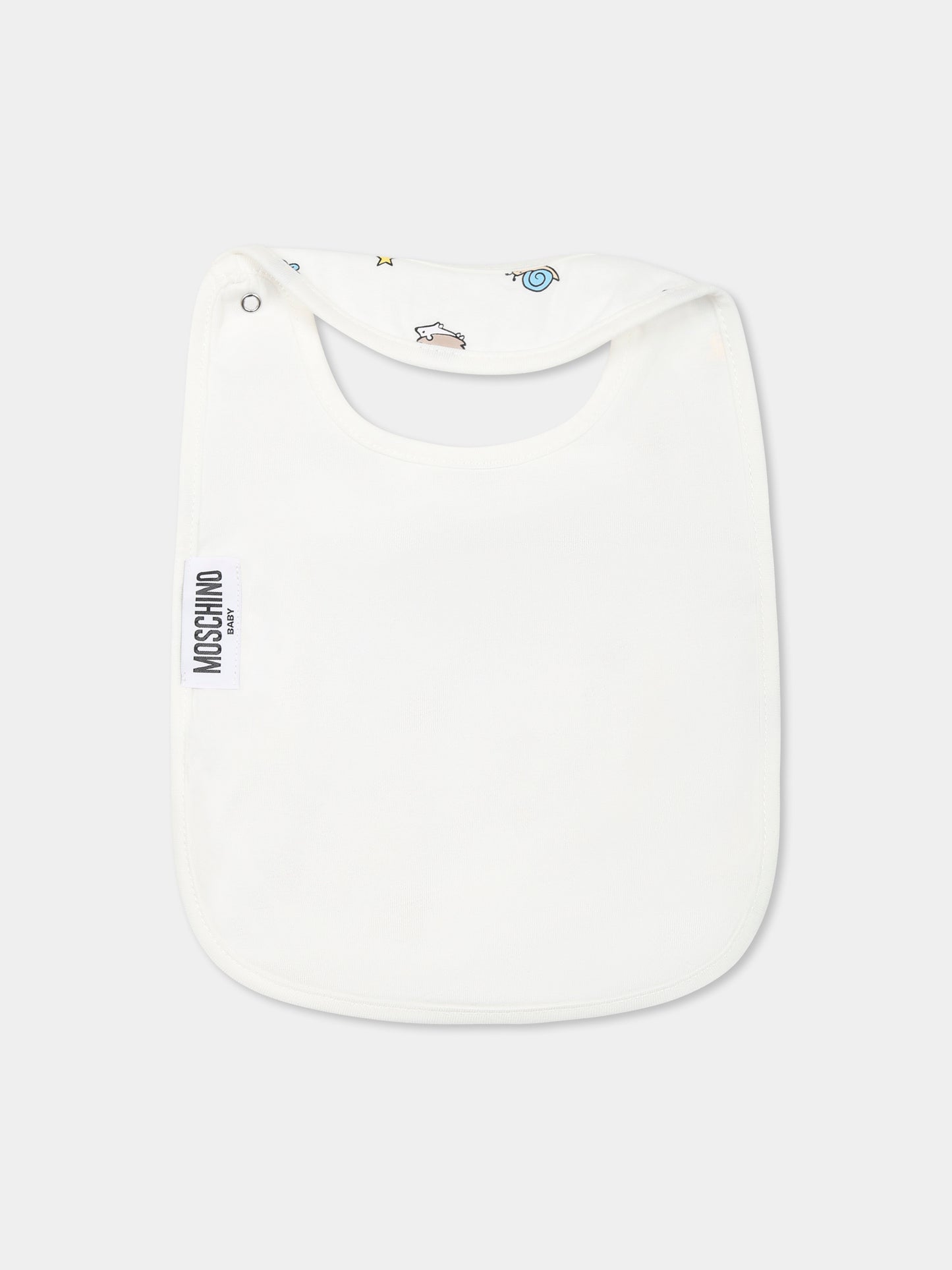 Set bavaglini beige per neonati con Teddy Bear,Moschino Kids,MUY087 LAA03 20404