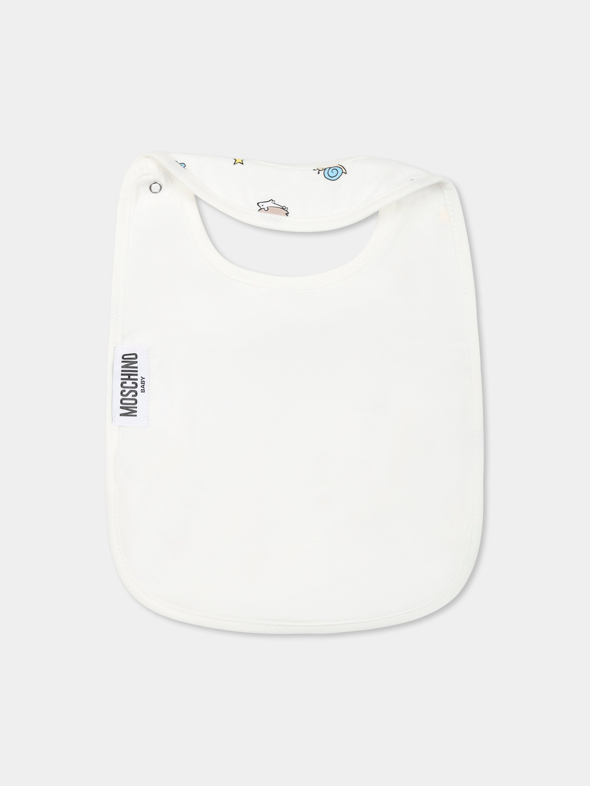 Set bavaglini beige per neonati con Teddy Bear,Moschino Kids,MUY087 LAA03 20404