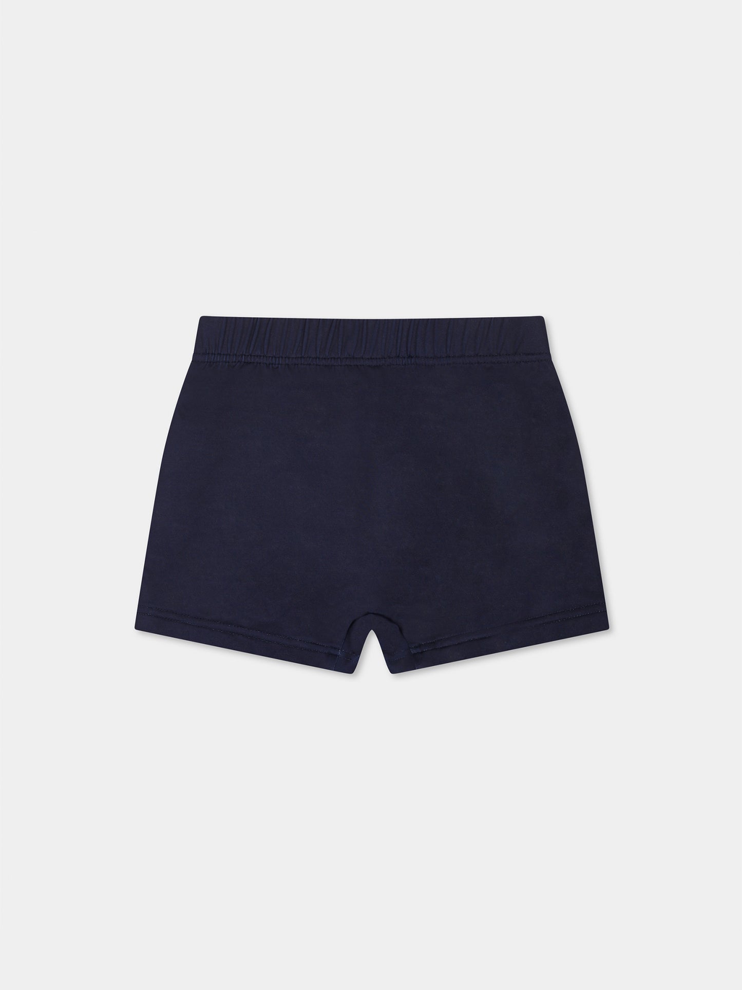 Short de bain bleu pour bébé garçon avec logo