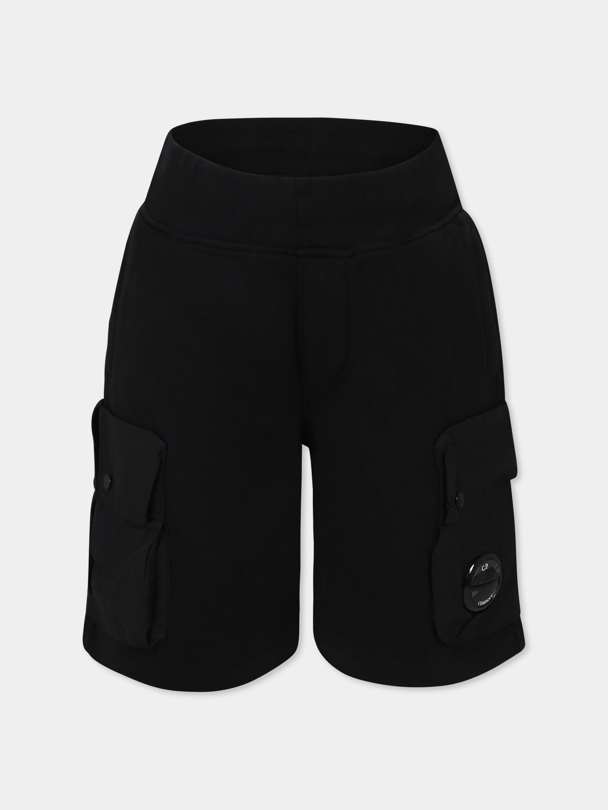 Shorts neri per bambino,C. P. Company,CUQ00E LCA69 60100