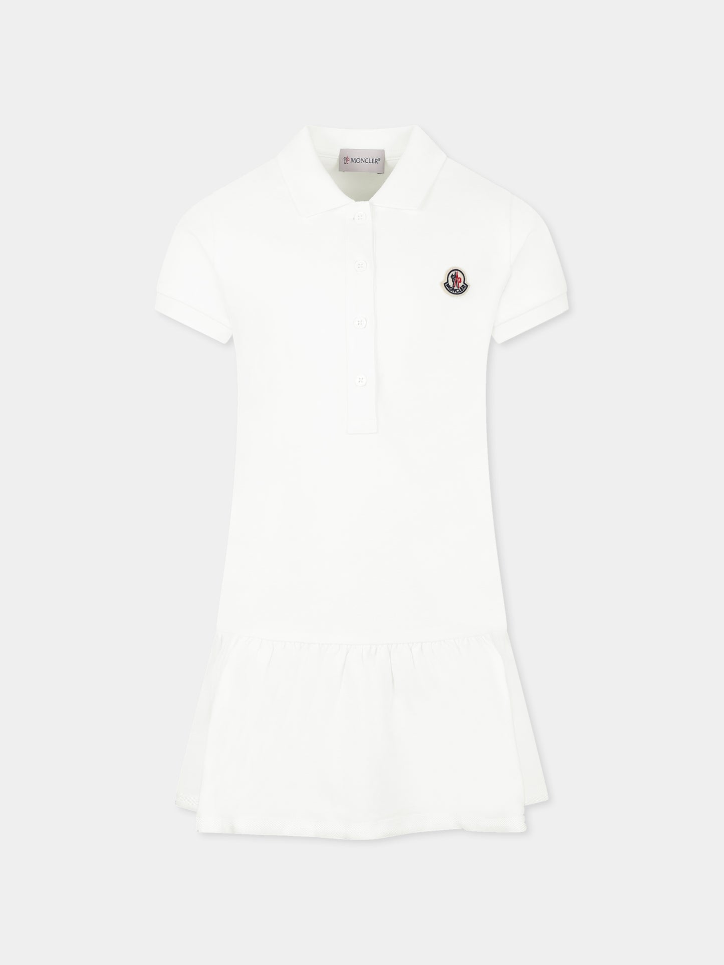 Robe blanche pour fille avec logo