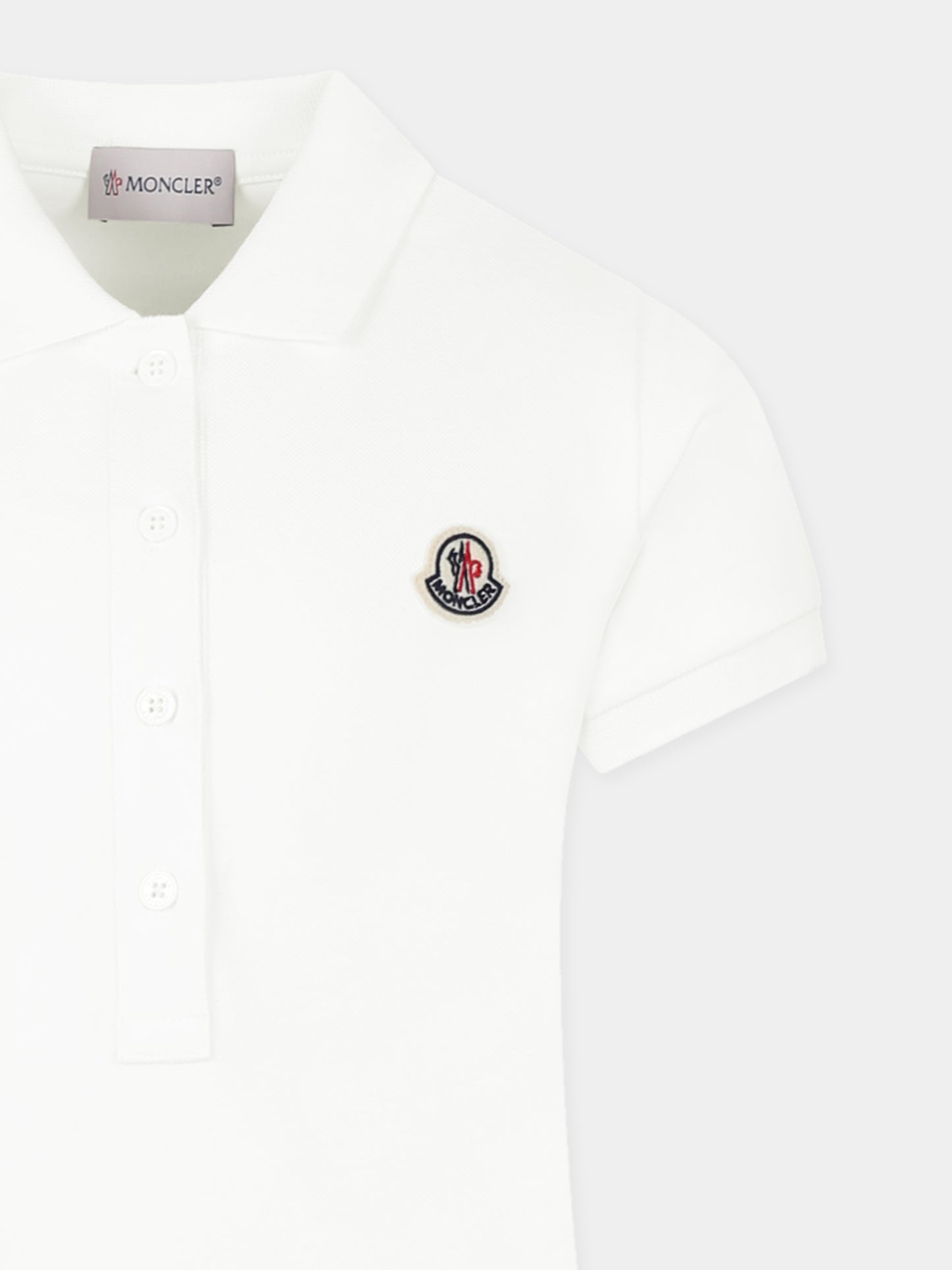 Robe blanche pour fille avec logo