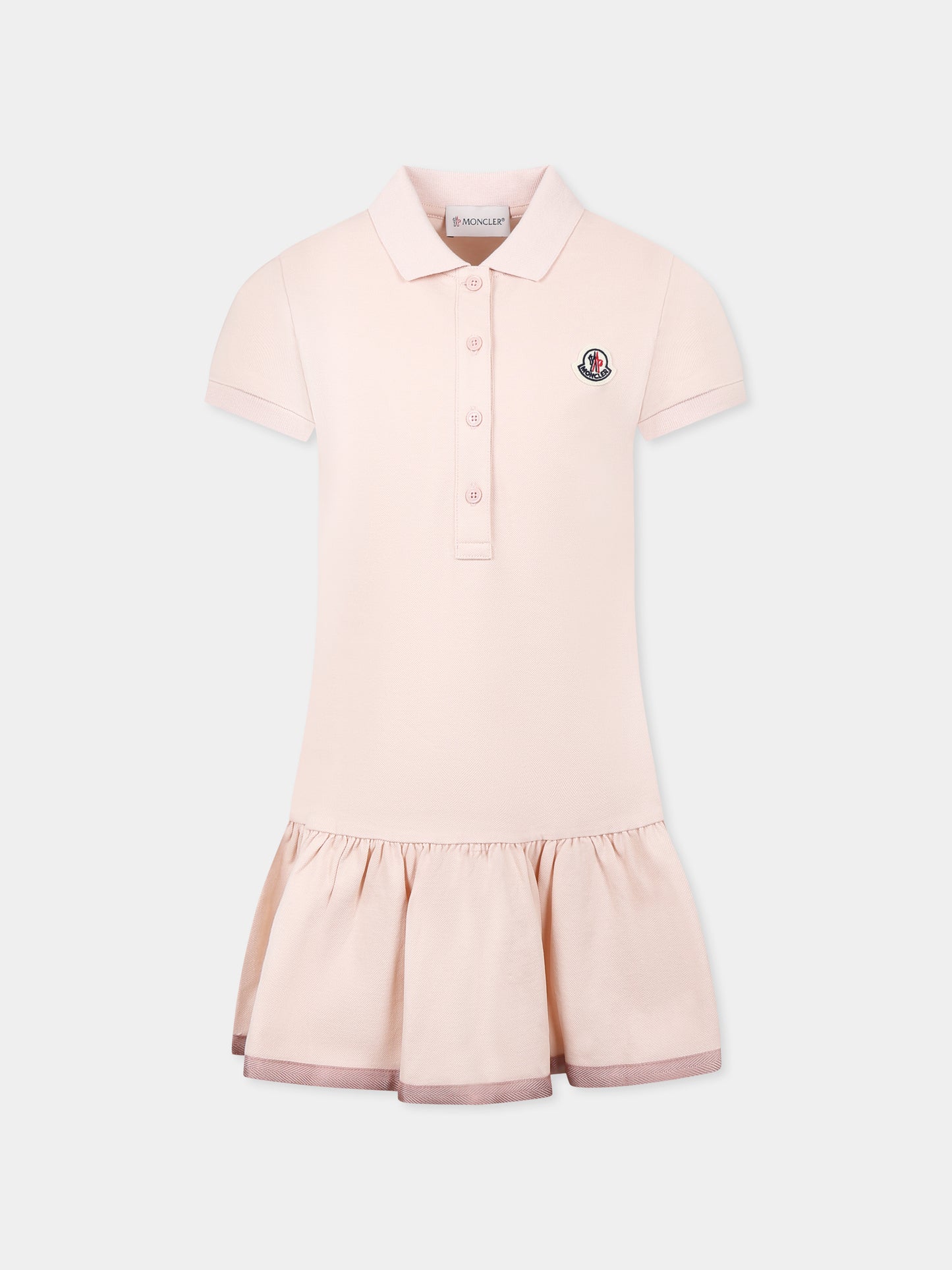Robe rose pour fille avec logo