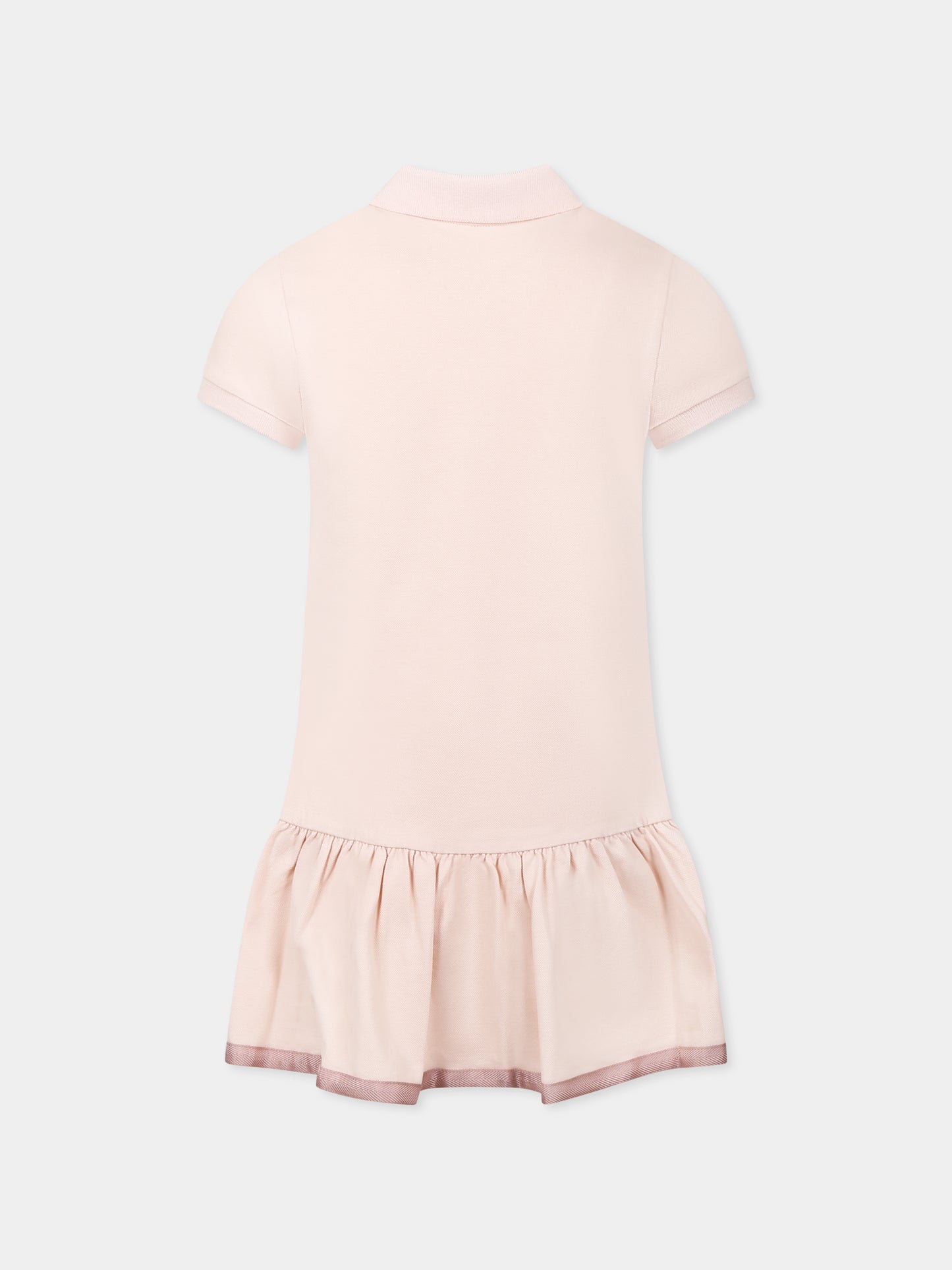 Robe rose pour fille avec logo