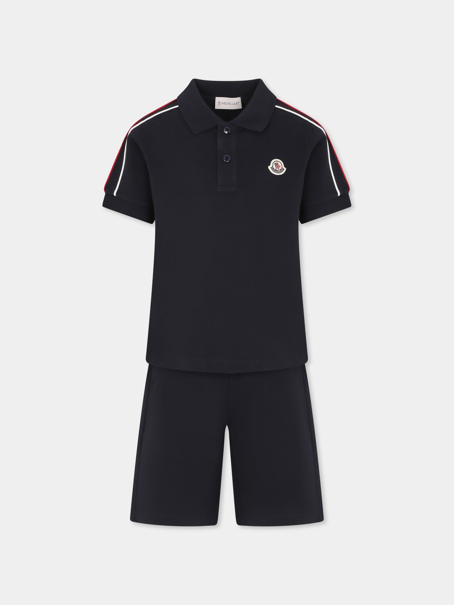 Completo blu per bambino con logo,Moncler Kids,K1954 8M00012 89ALK 778