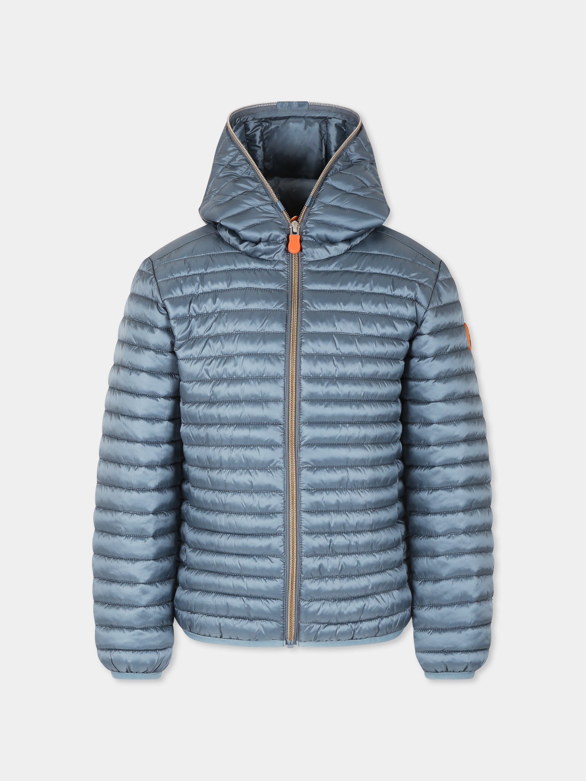 Piumino Rosy grigio per bambina con logo,Save The Duck Kids,J32310G IRIS20 10039