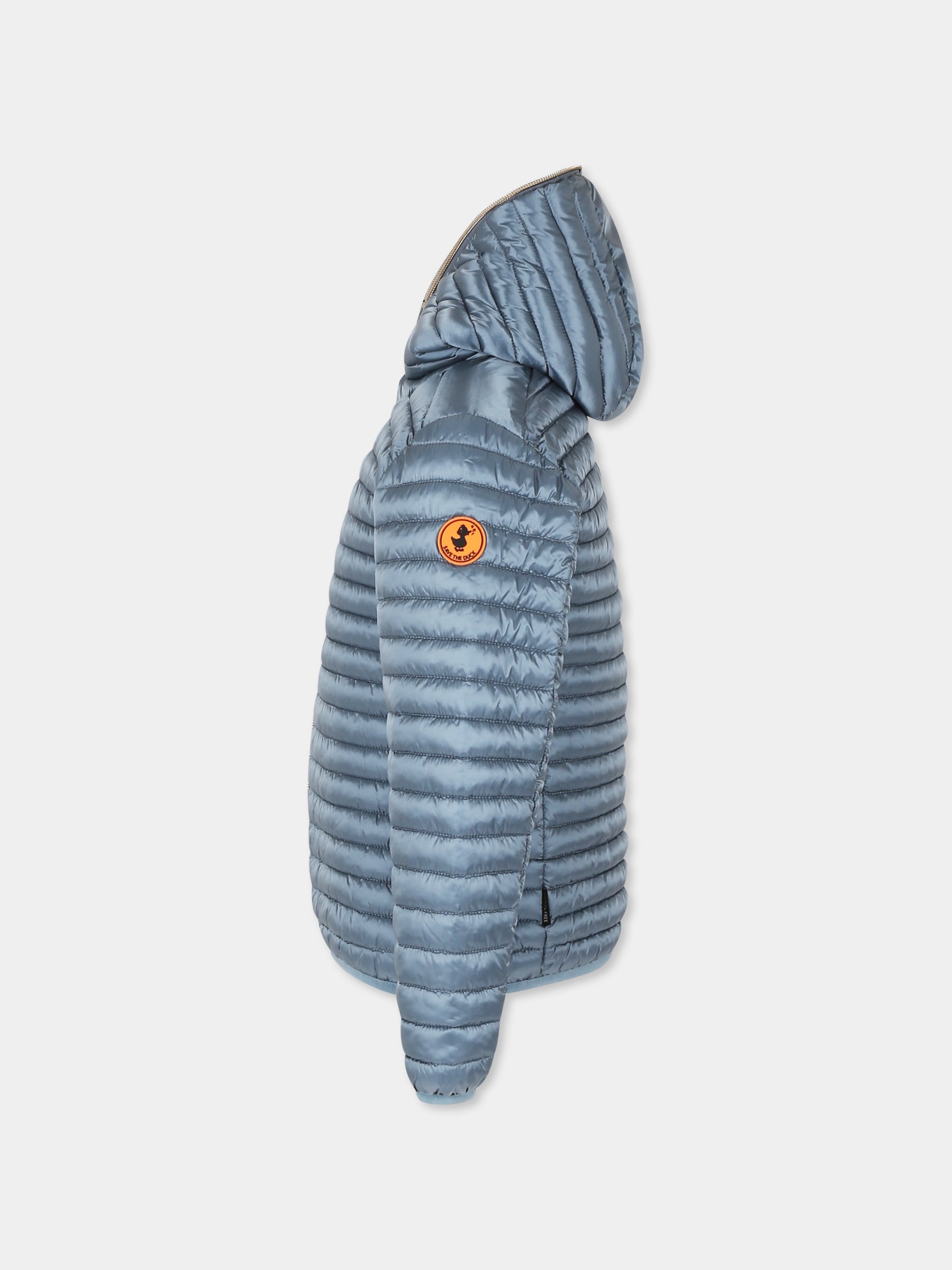 Piumino Rosy grigio per bambina con logo,Save The Duck Kids,J32310G IRIS20 10039