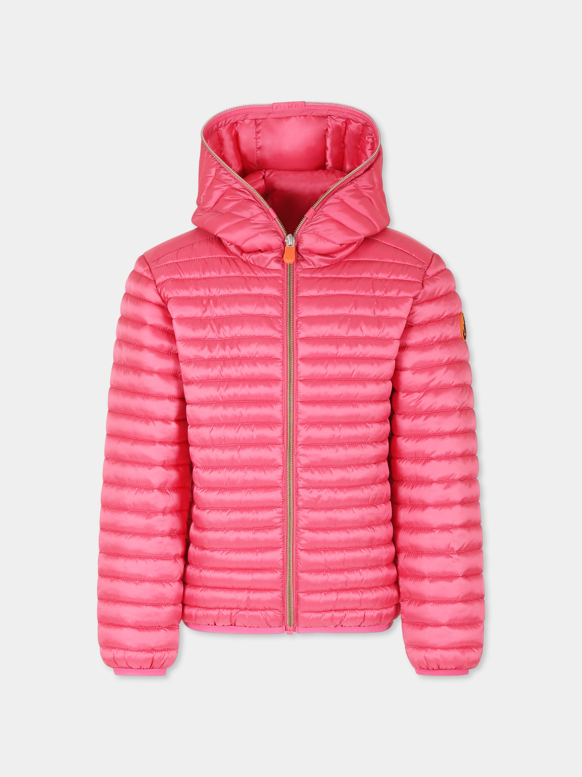 Piumino Rosy fucsia per bambina con logo,Save The Duck Kids,J32310G IRIS20 80017