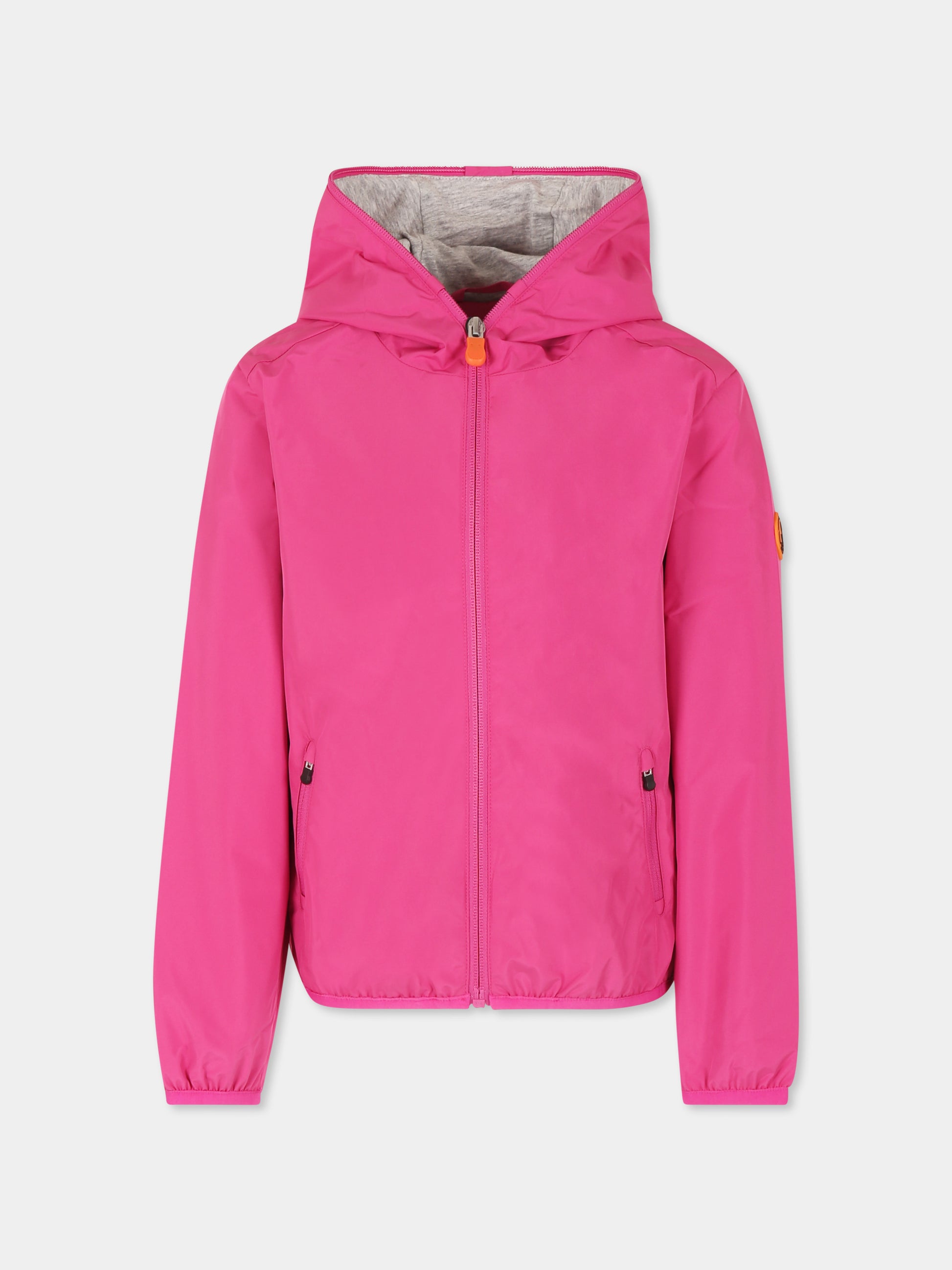 Giacca a vento Jules fucsia per bambina con logo,Save The Duck Kids,J30036X WIND20 80037