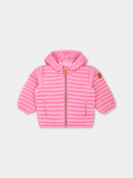 Piumino Lucy rosa per neonata con logo,Save The Duck Kids,I30005G IRIS20 80018