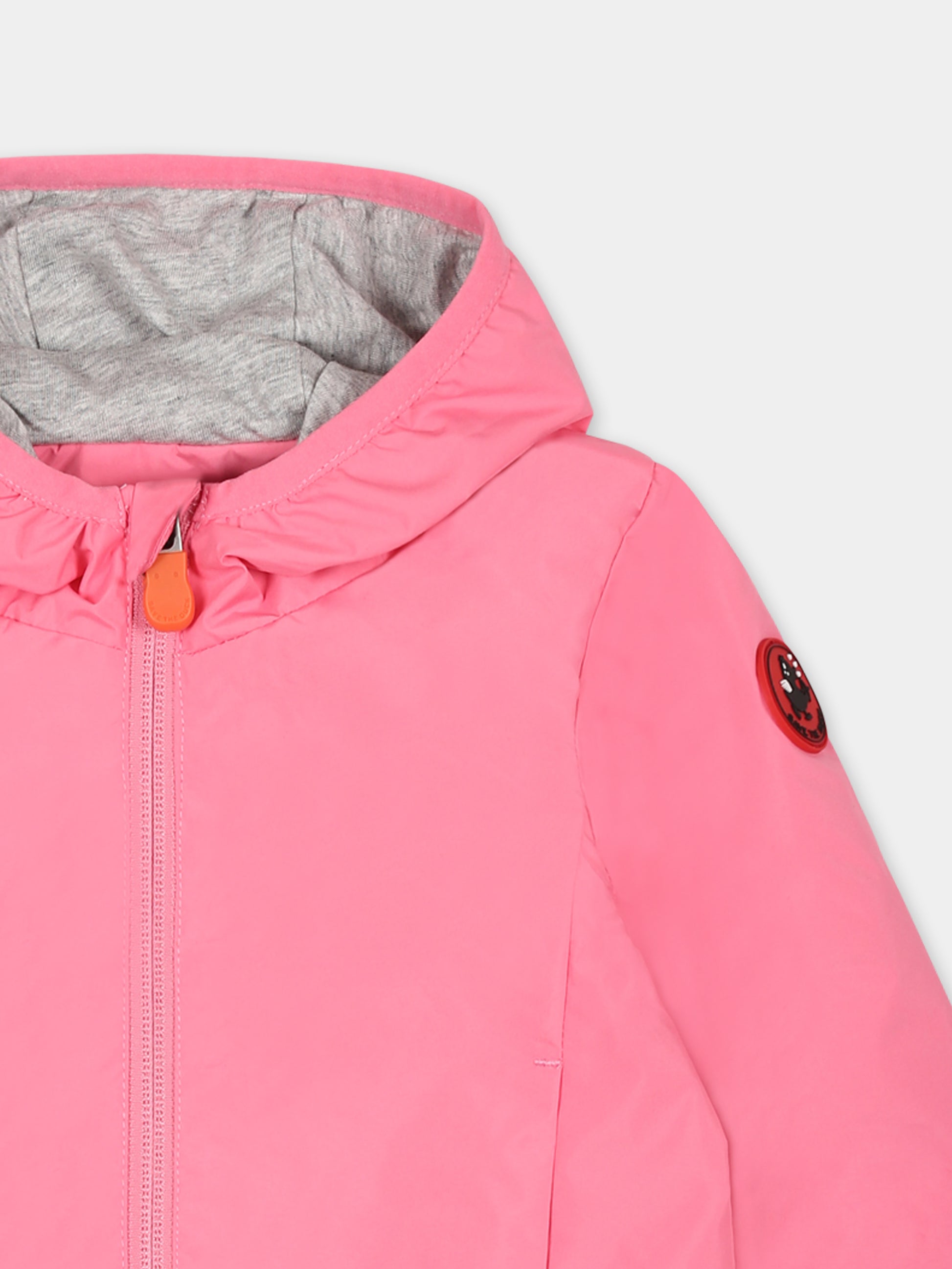 Giacca a vento Coco rosa per neonata con logo,Save The Duck Kids,I30006X WIND20 80018