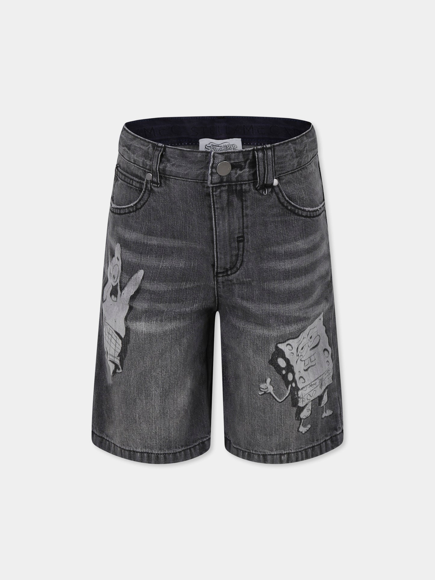 Shorts grigi per bambino con SpongeBob,Stella Mccartney Kids,TW6S49 Z0746 922