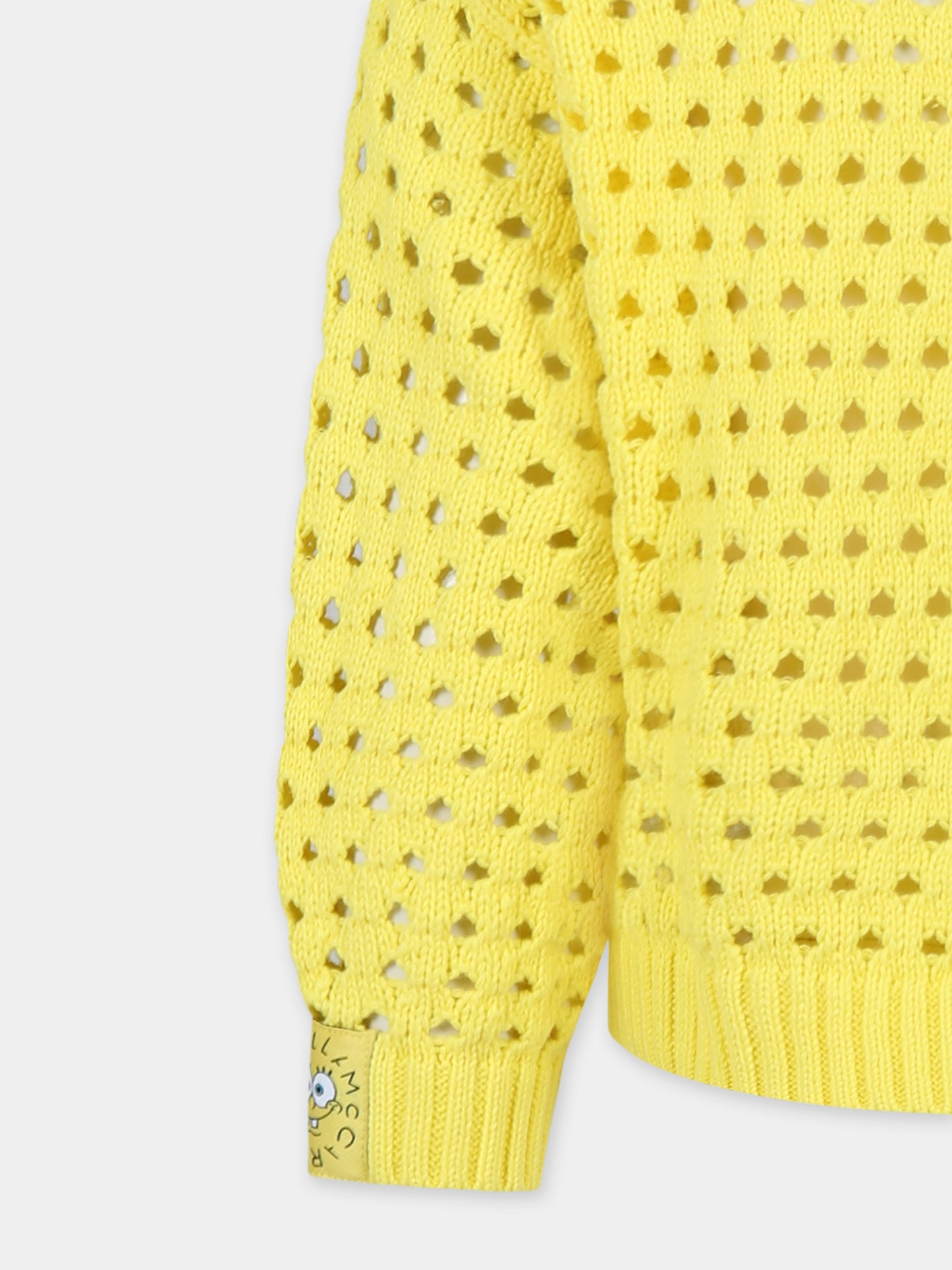 Maglione giallo per bambina con SpongeBob,Stella Mccartney Kids,TW9A80 Z1876 244
