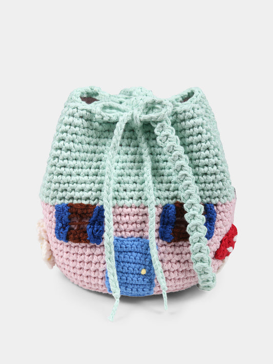 Sac multicolore pour fille avec maison