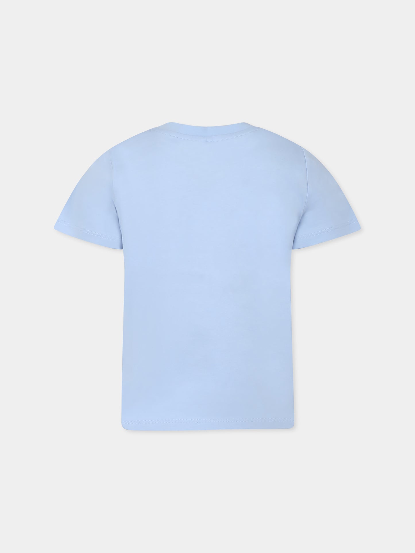 T-shirt bleu ciel pour fille avec baguette magique