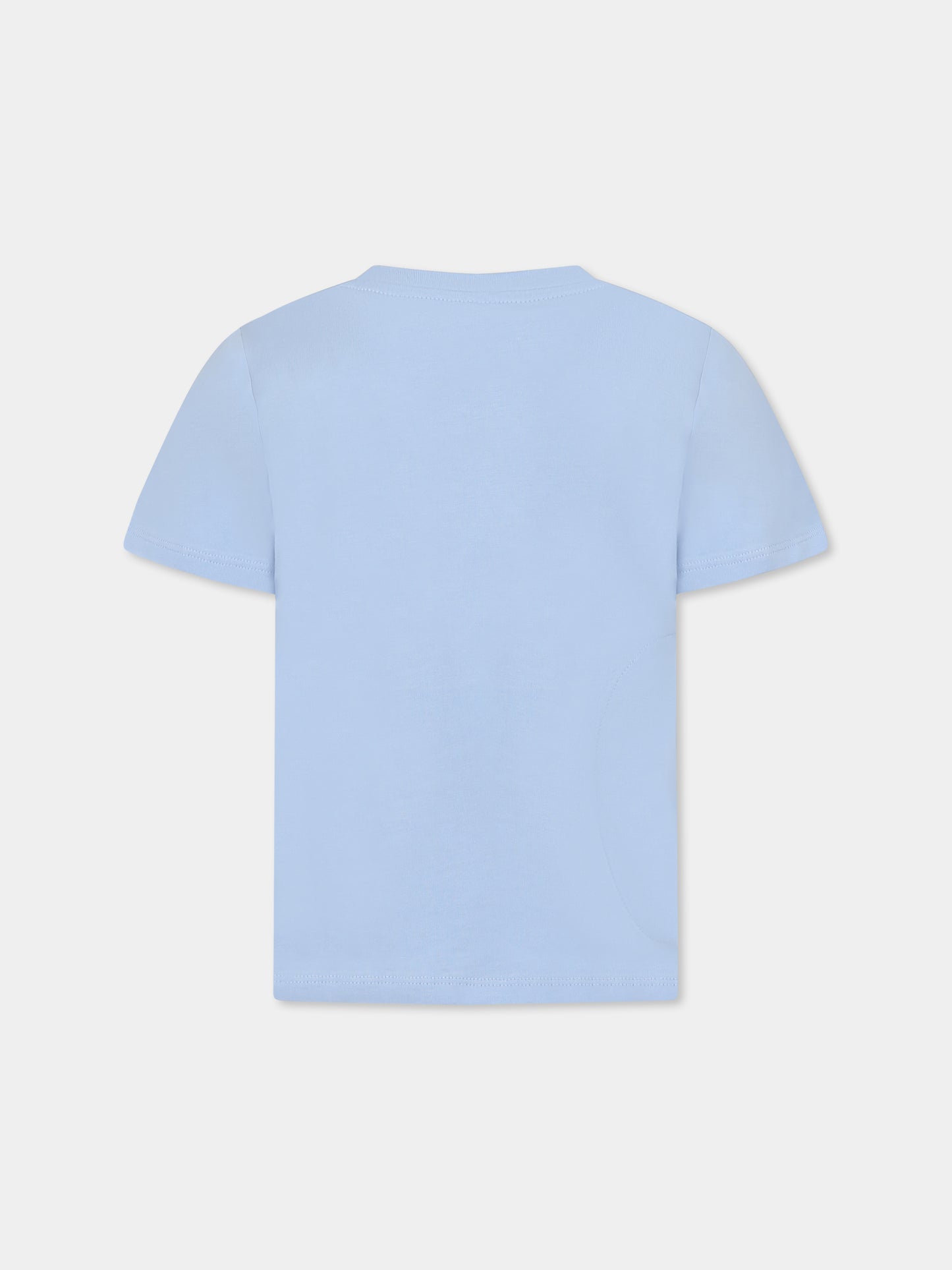 T-shirt bleu ciel pour fille avec imprimé maison