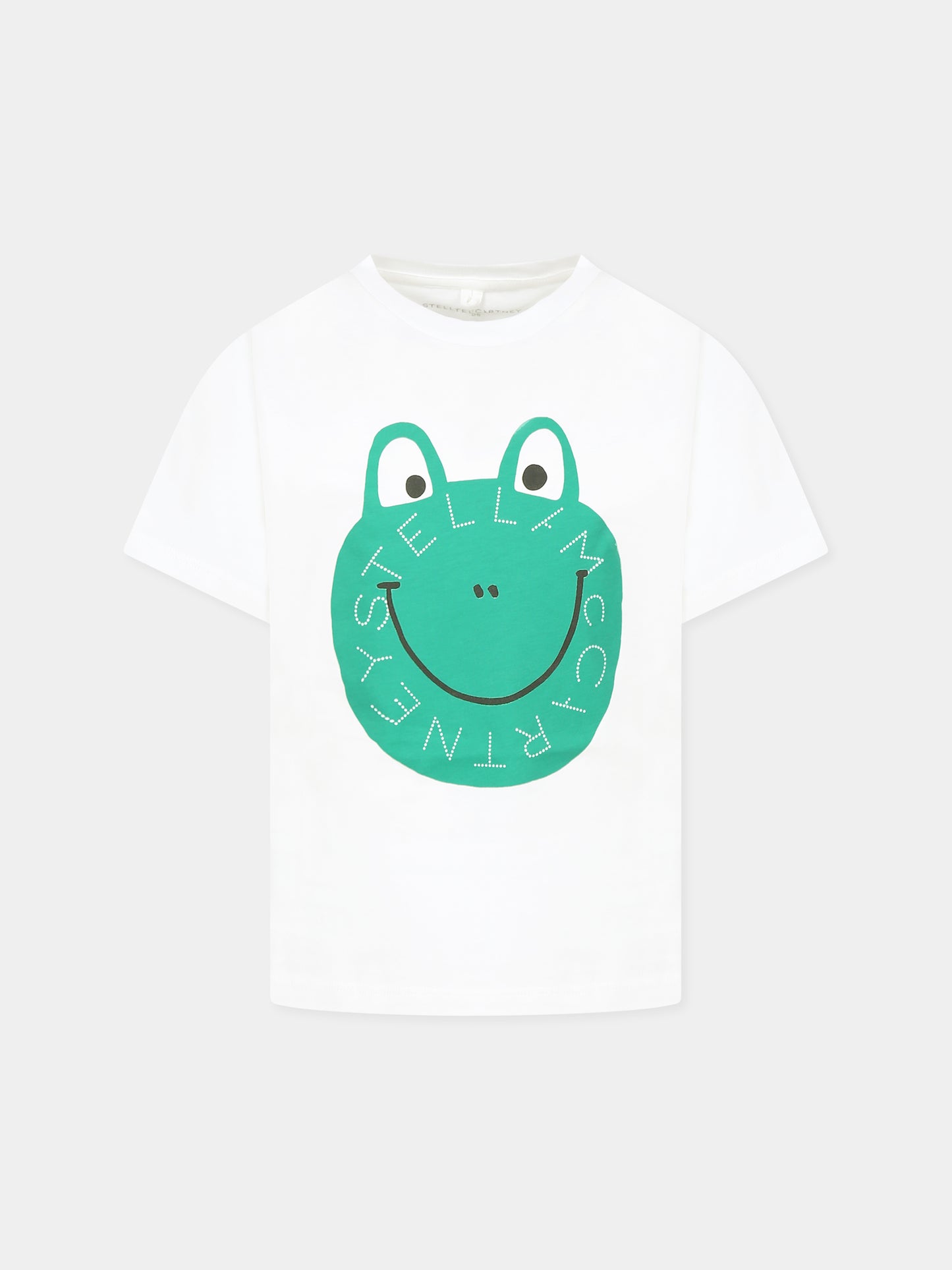 T-shirt blanc pour garçon avec grenoiulle