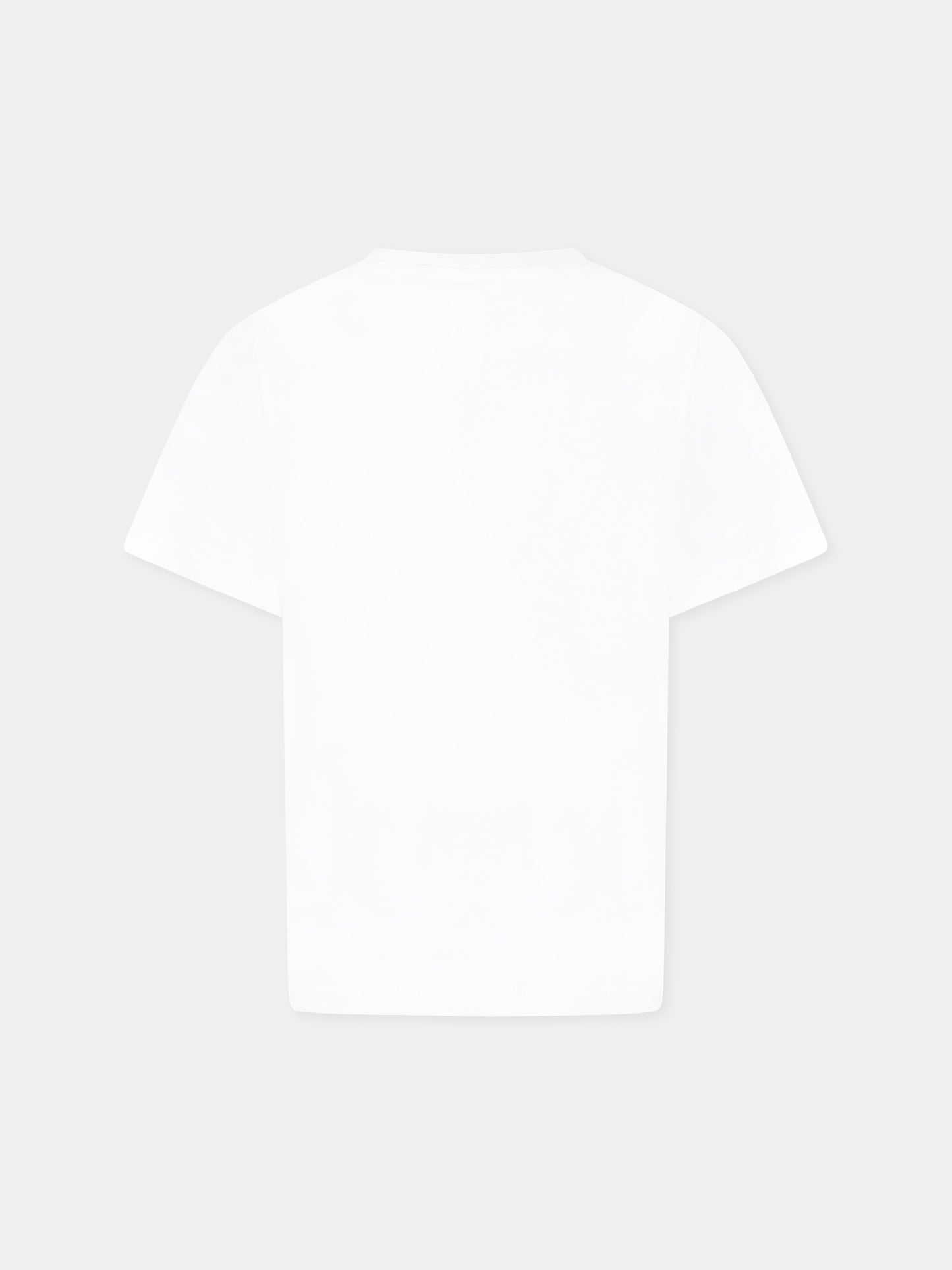 T-shirt blanc pour garçon avec grenoiulle