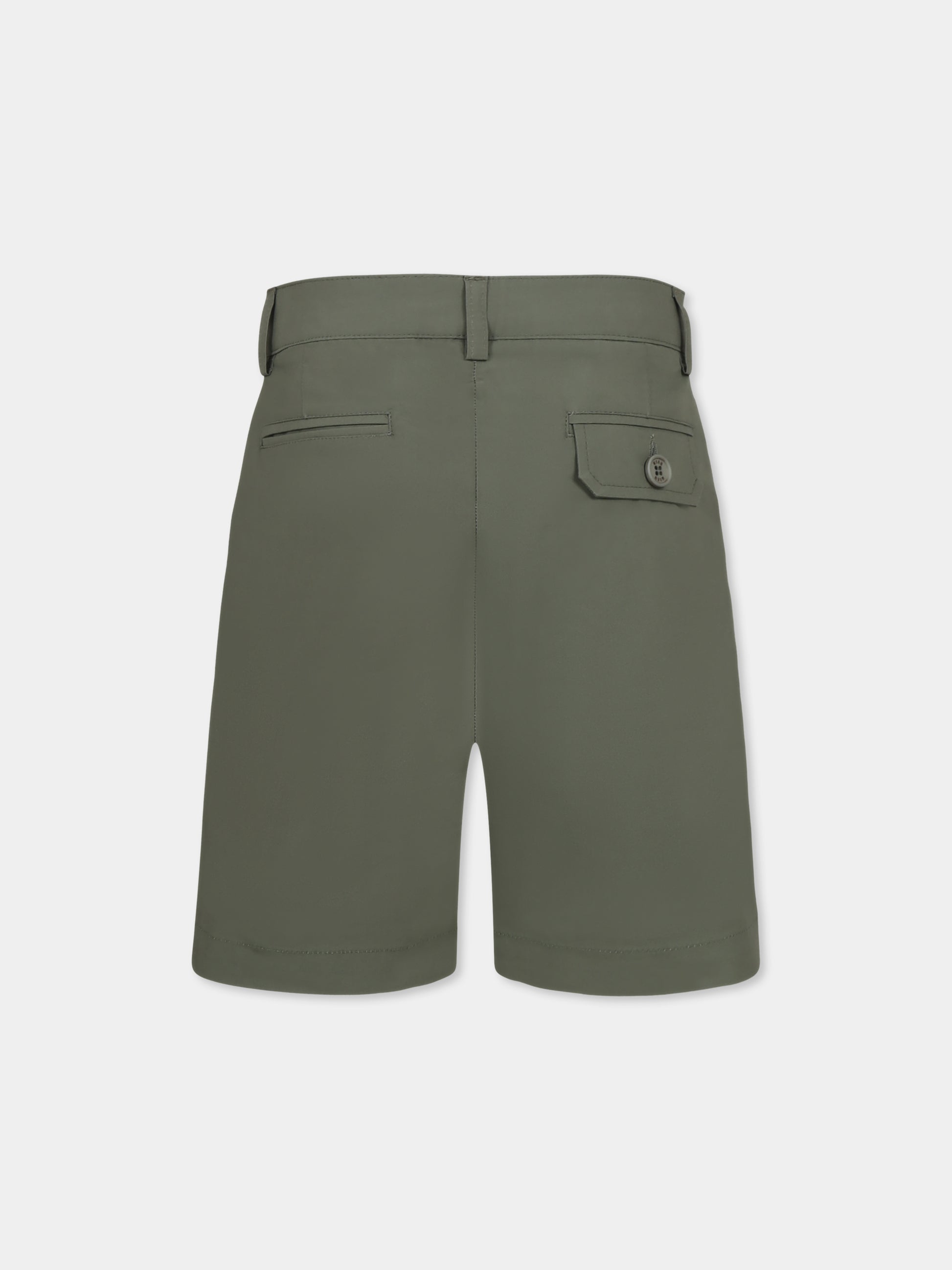 Shorts verdi per bambino con logo,Msgm Kids,S5MSJBBE025 082